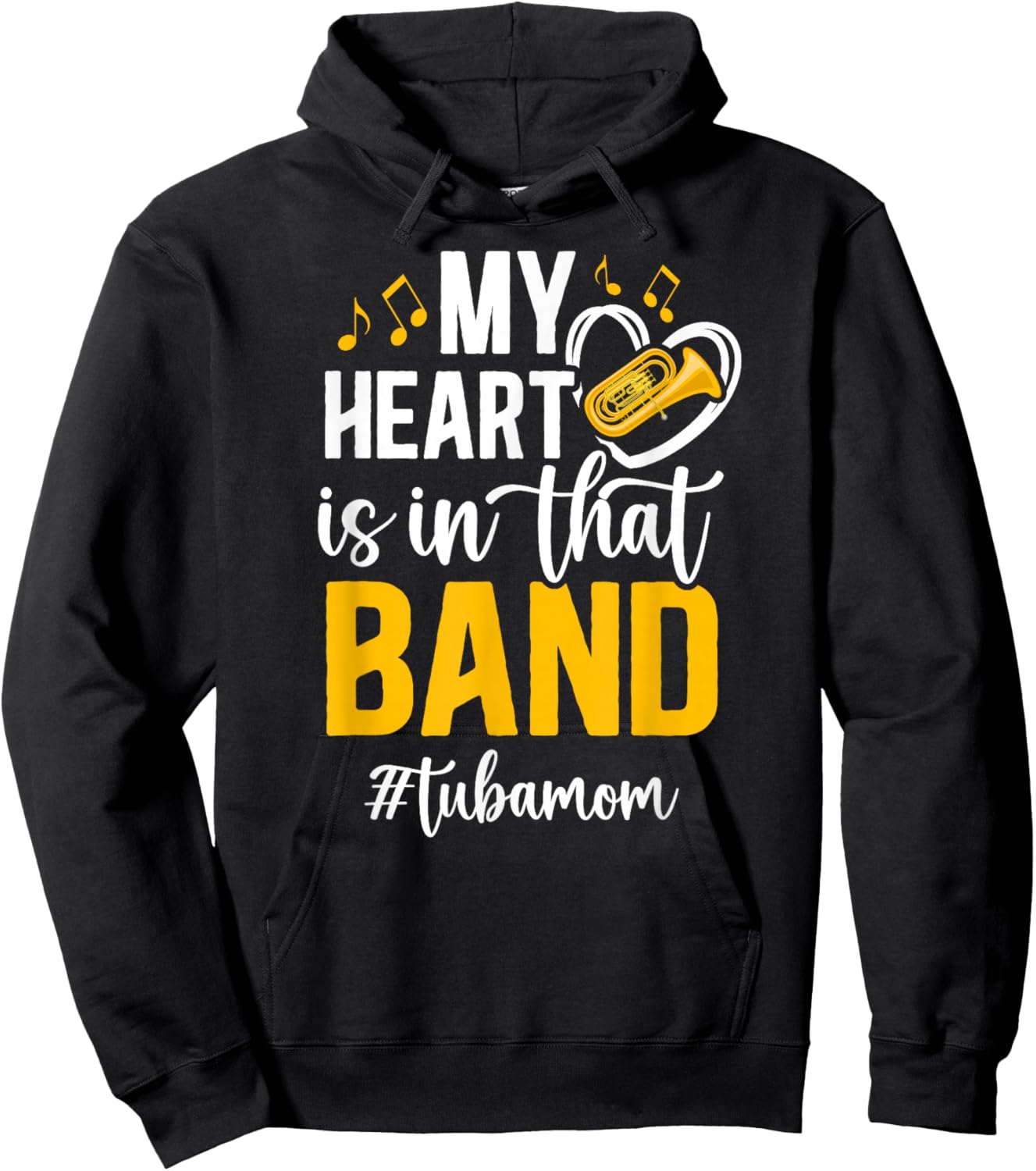 In That Band Tuba Mom Of A Tuba Player Mom Tubist Mother Hoodie - Hoodie | Black