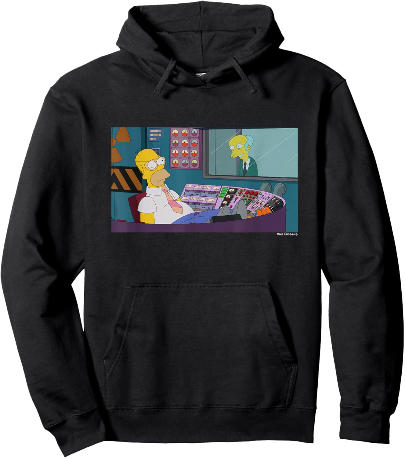 The Simpsons Homer I Am Working Not Sleeping Big Chest Logo Hoodie - Hoodie | Black