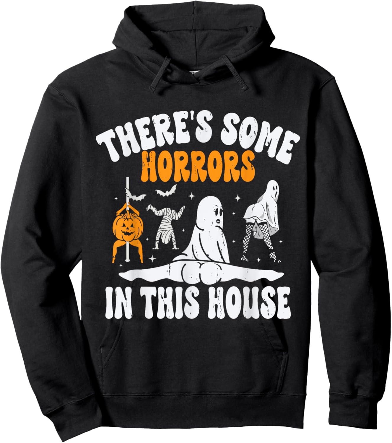 There's Some Horrors In This House Ghost Halloween Hoodie - Hoodie | Black