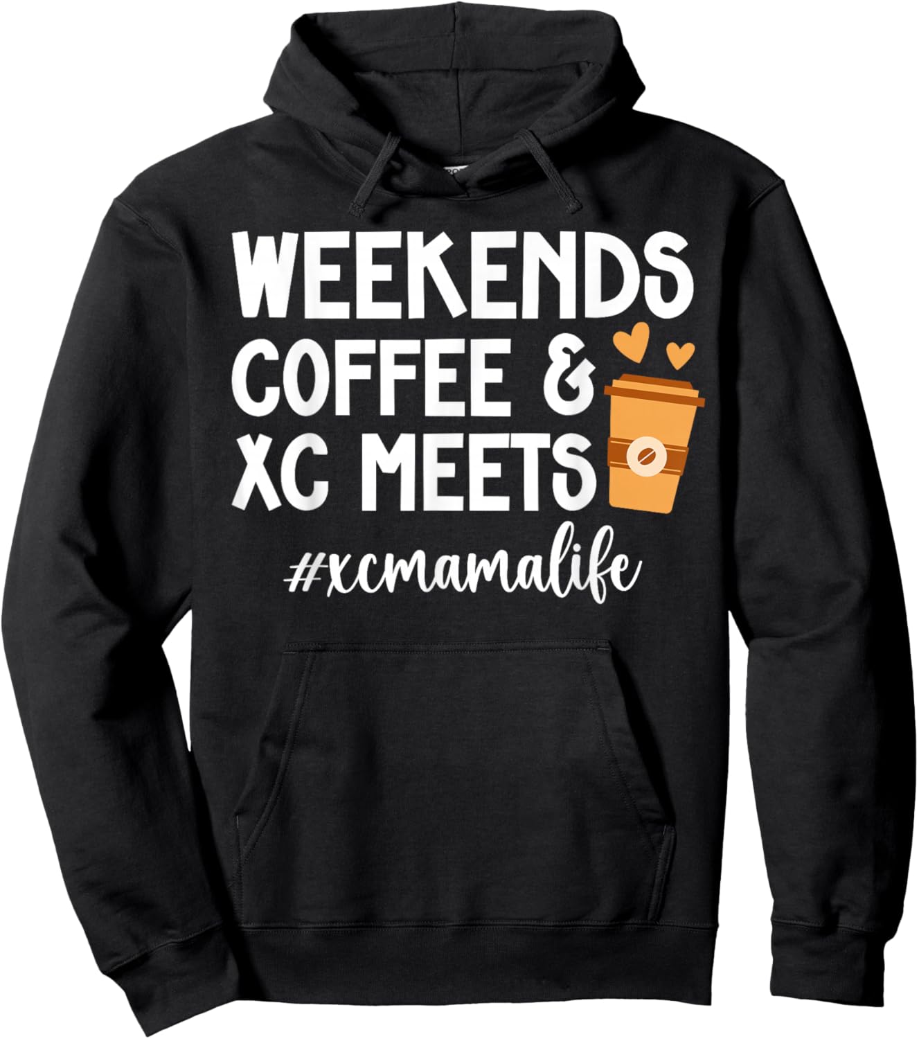 XC Mama Life Cross Country Mom Of A Cross Country Runner Mom Hoodie - Hoodie | Black