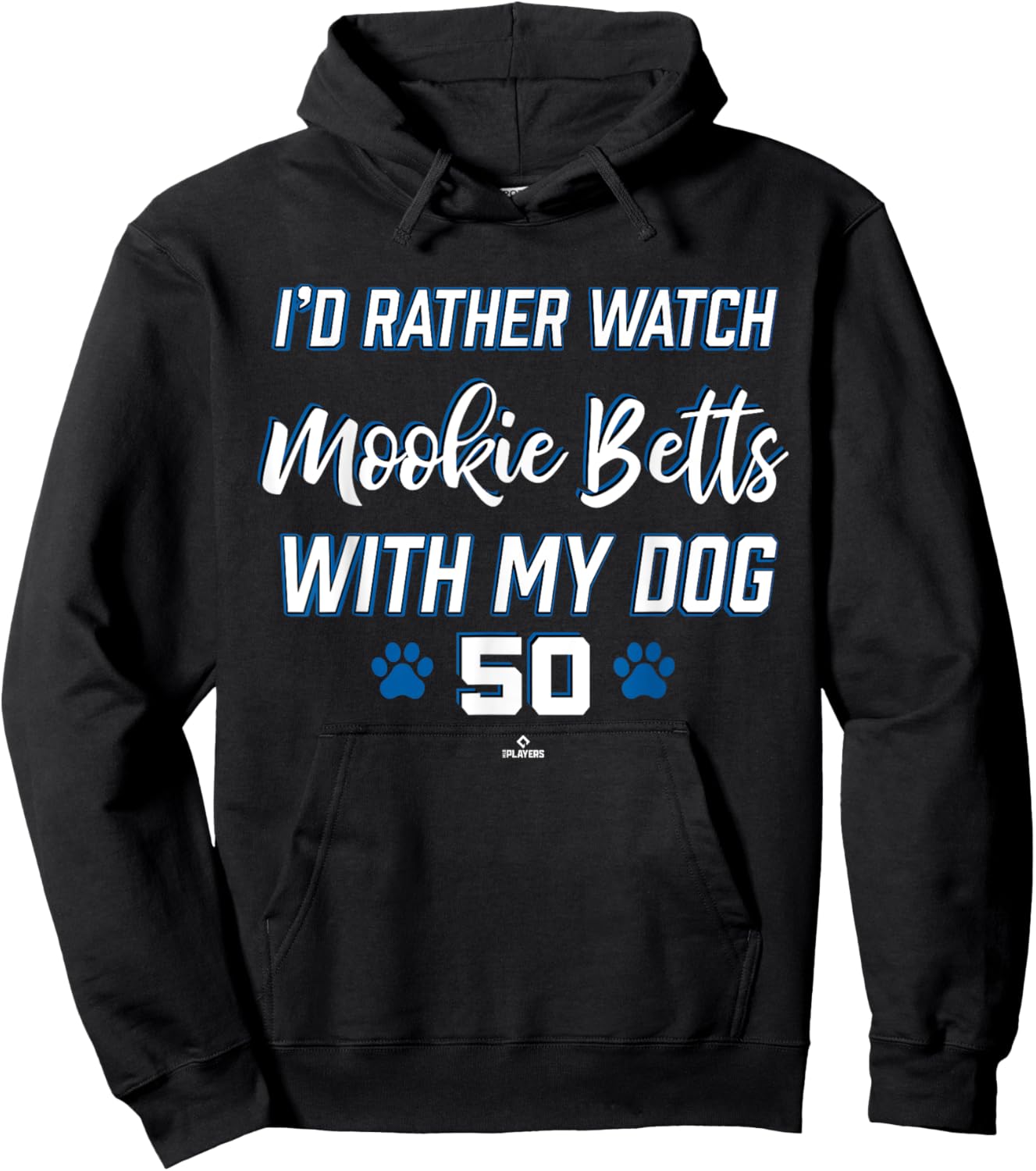 With My Dog Mookie Betts Los Angeles Baseball MLBPA Hoodie - Hoodie | Black