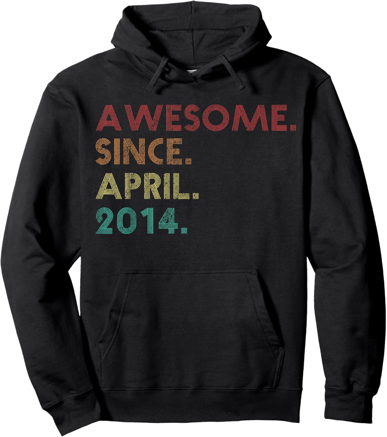 Awesome Since April 2014 Funny 11th Birthday Hoodie - Hoodie | Black