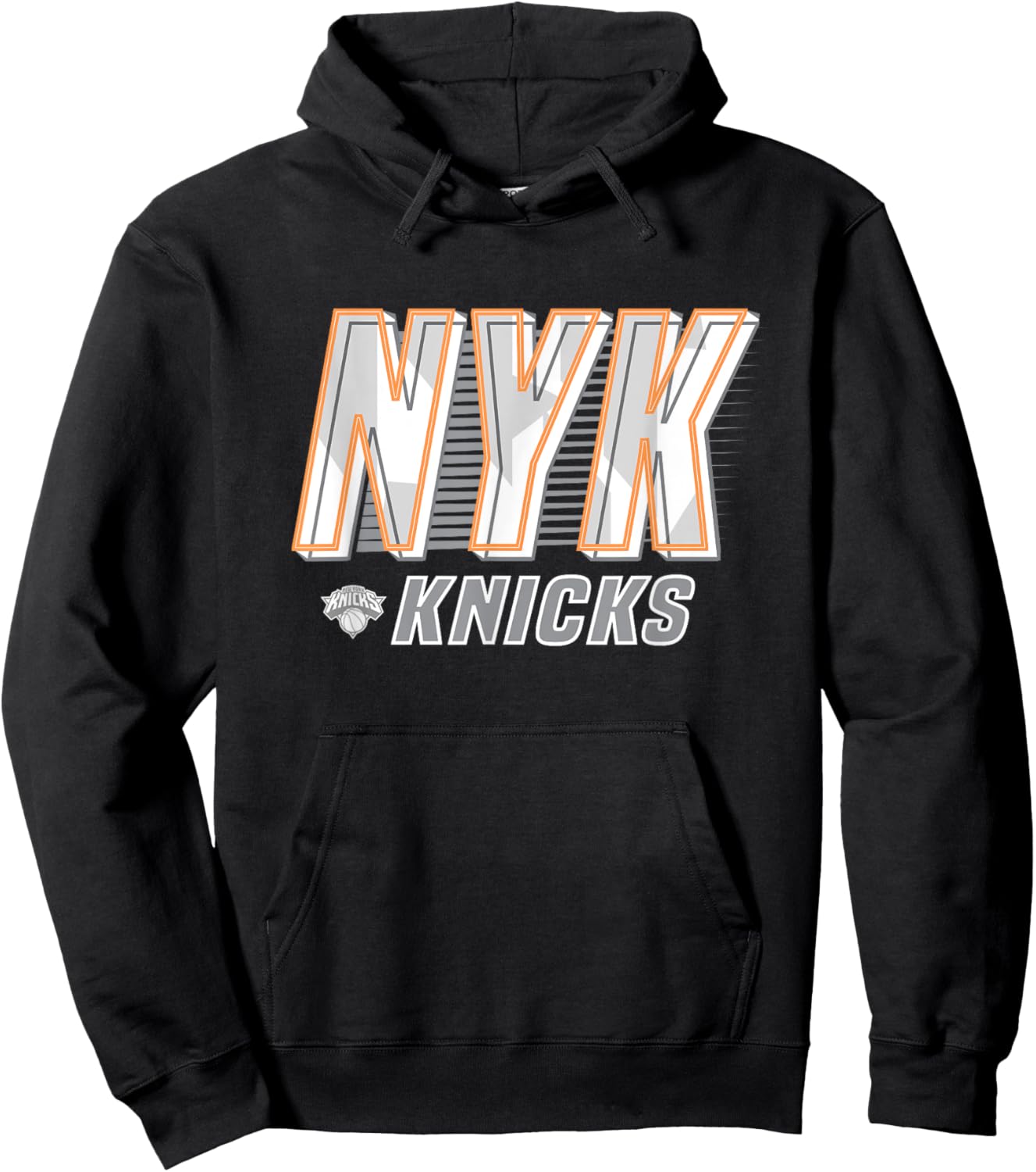 NBA New York Knicks Type Stack Logo Hoodie - Hoodie | Black