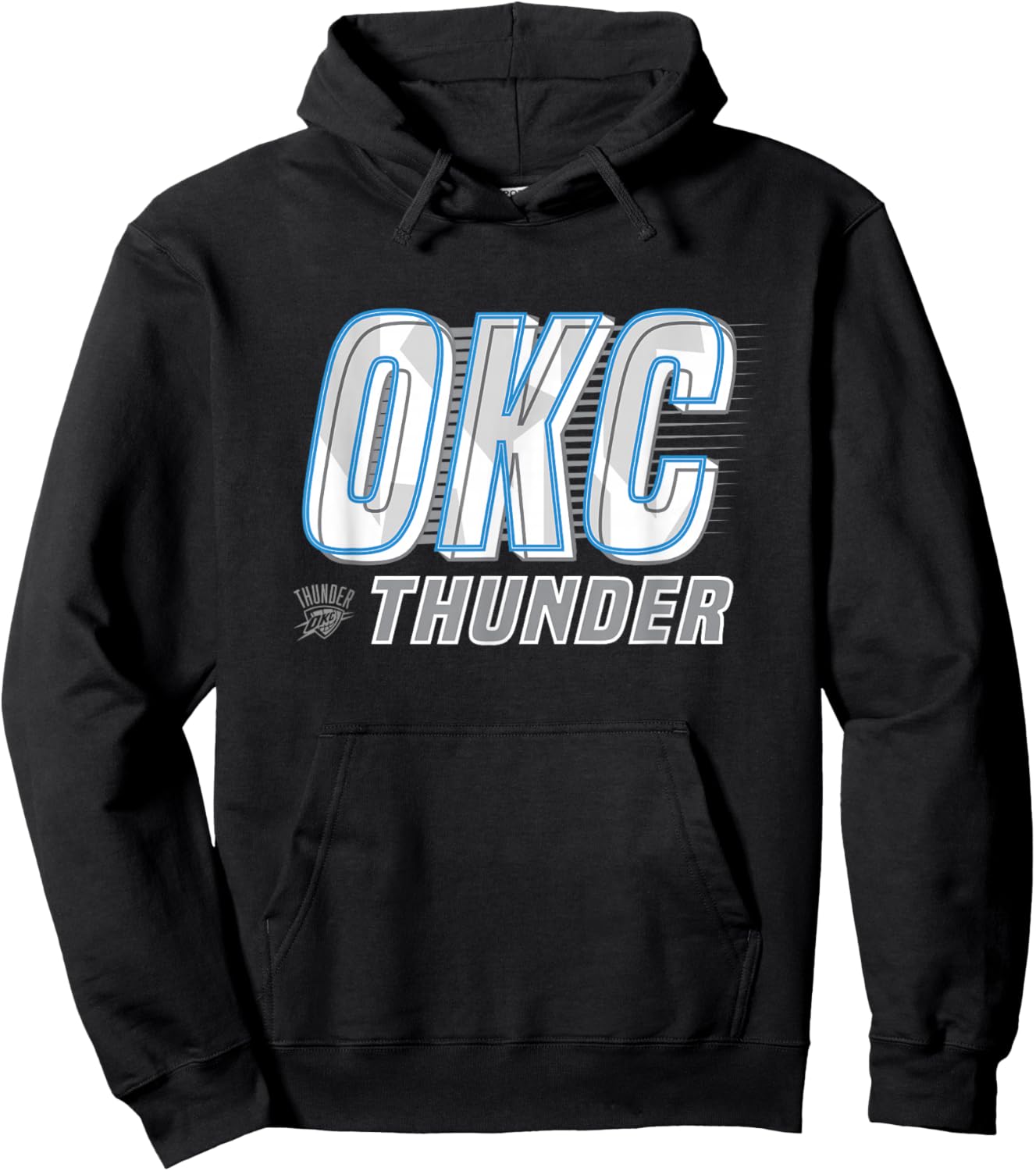 NBA Oklahoma City Thunder Type Stack Logo Hoodie - Hoodie | Black