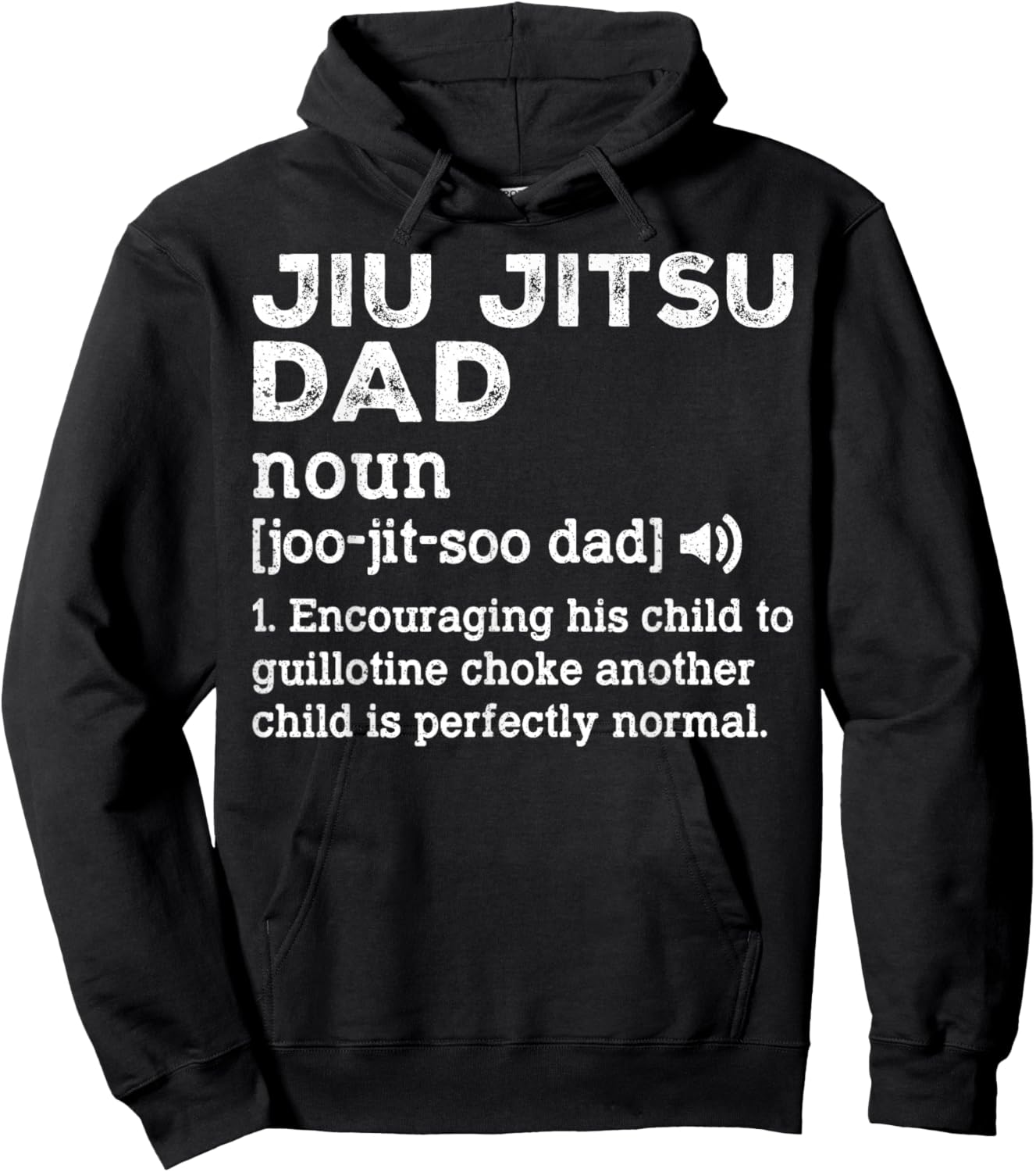 Jiu Jitsu Dad Definition - Funny BJJ Jiu Jitsu Dad Hoodie - Hoodie | Black