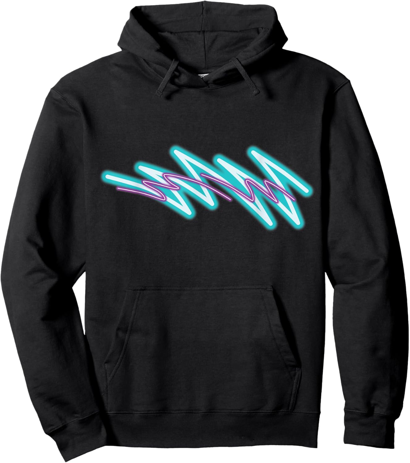 Nostalgic 90's Minimal Neon Jazzy Paper Cup Vaporwave Hoodie - Hoodie | Black