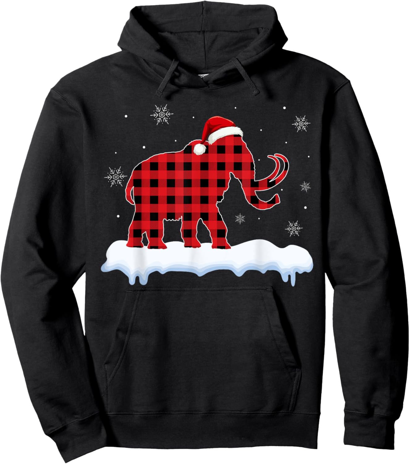 Mammoth Christmas Pajamas funny Mammoth Lover Xmas Hoodie - Hoodie | Black