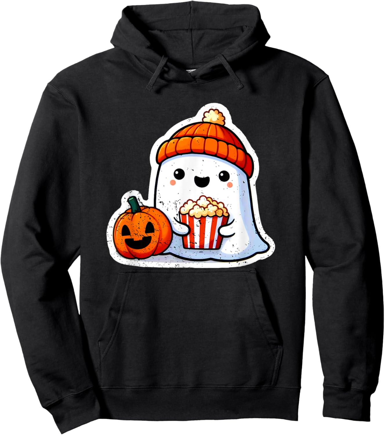 Halloween Ghost Movie Popcorn Horror Costume Girl Kids Women Hoodie - Hoodie | Black