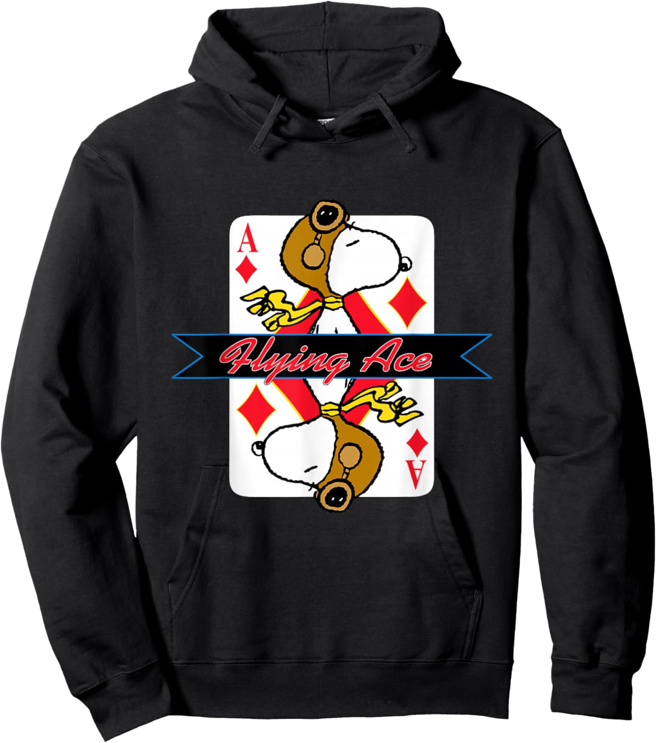 Peanuts Snoopy Flying Ace Hoodie - Hoodie | Black