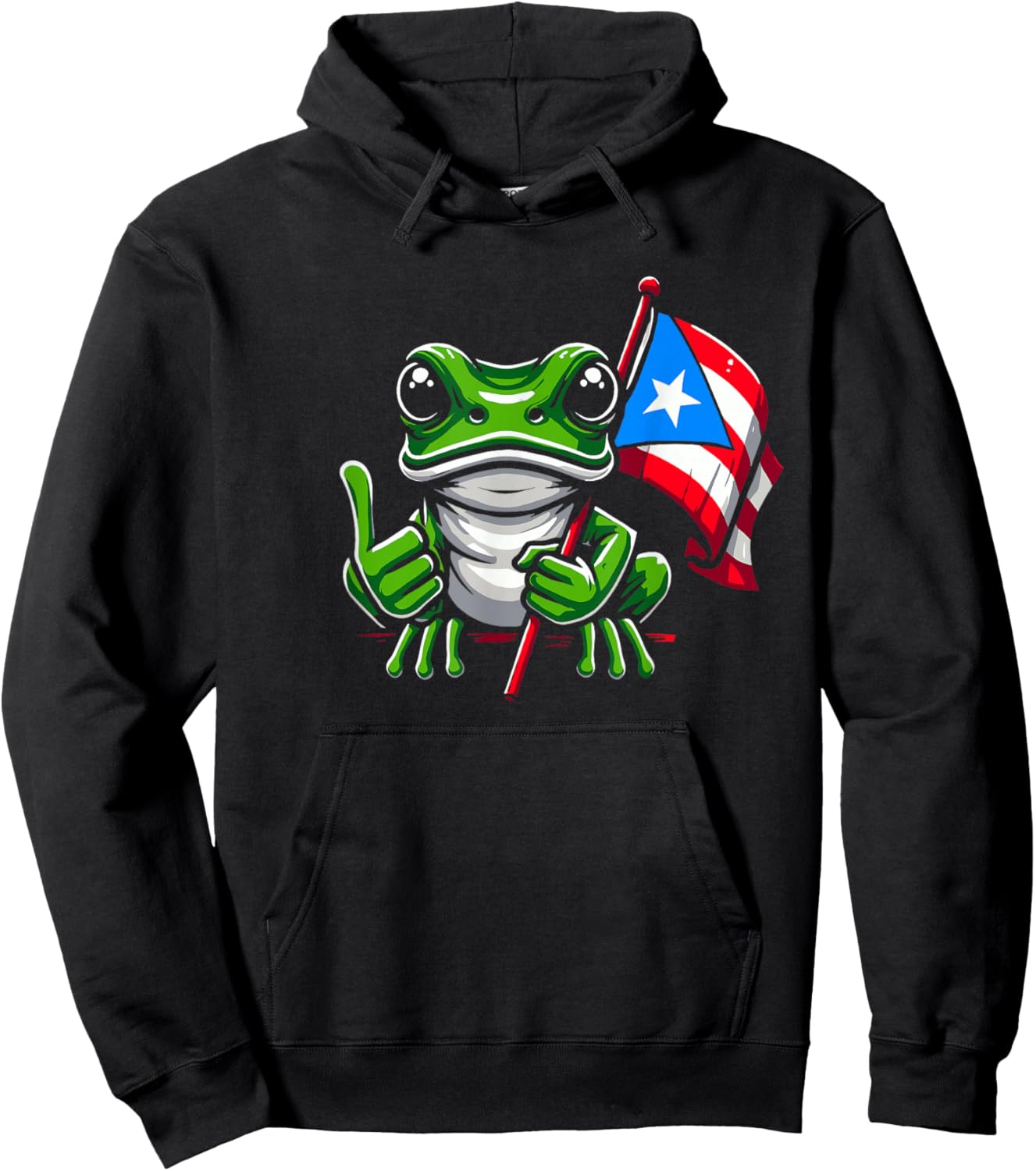 Coqui Frog Puerto Rico - Nocturnal Rainforest Taino Boricua Hoodie - Hoodie | Black