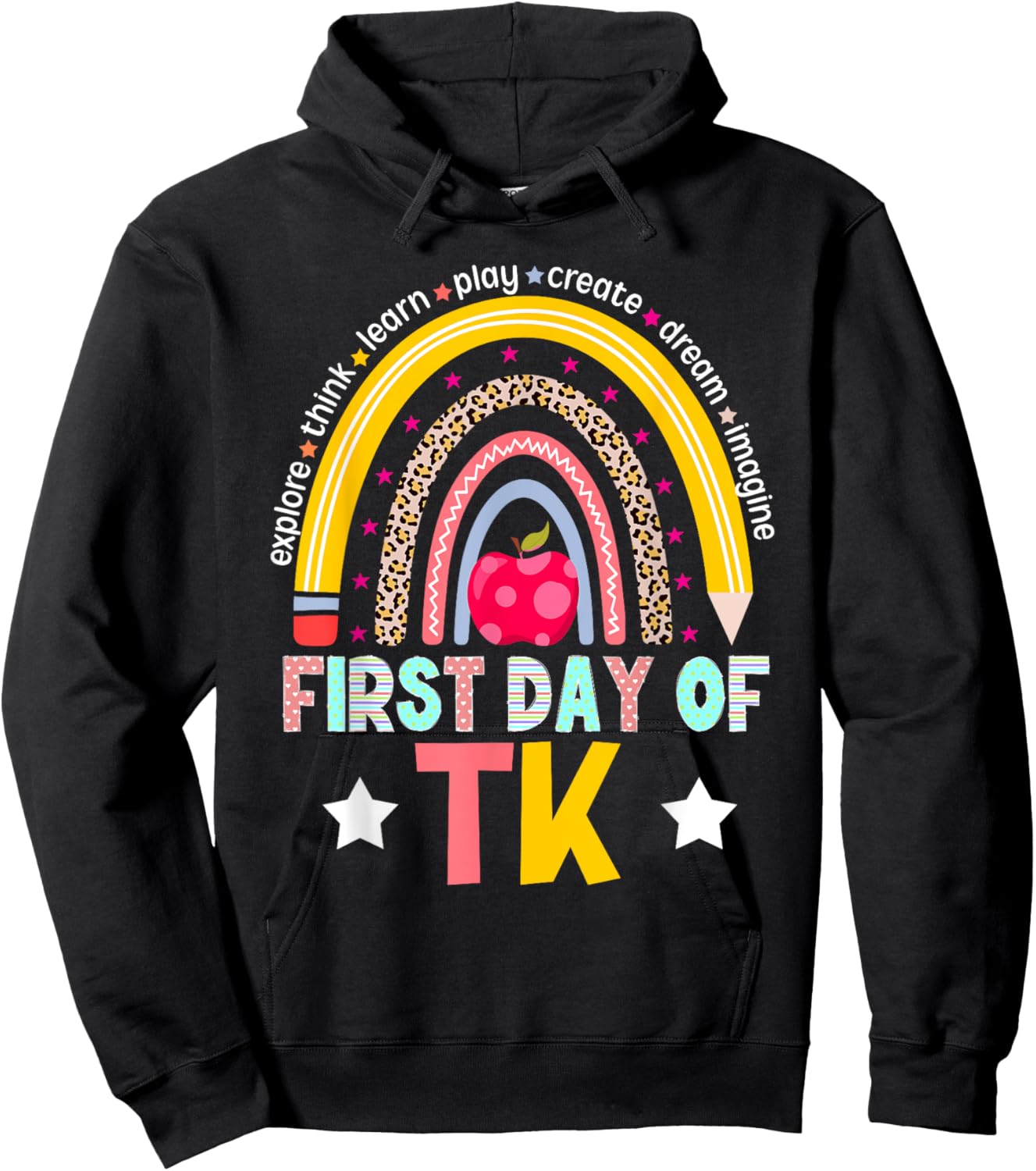 First Day Of TK Teacher Transitional Kindergarten Student Hoodie - Hoodie | Black