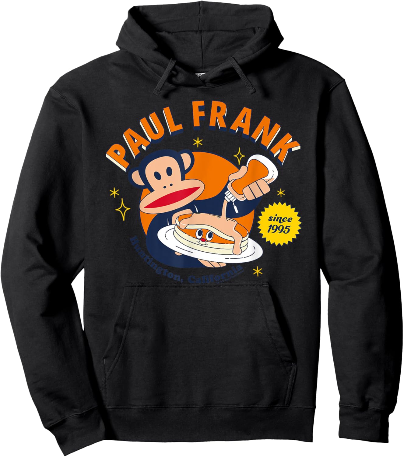 Paul Frank Julius The Monkey Pancakes Huntington California Hoodie - Hoodie | Black