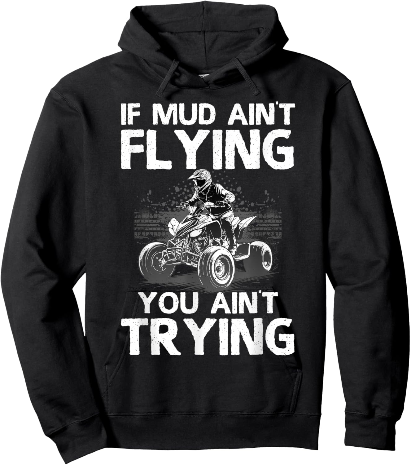 Funny ATV Art Women Off Road Mud Riding Quad Racing Hoodie - Hoodie | Black