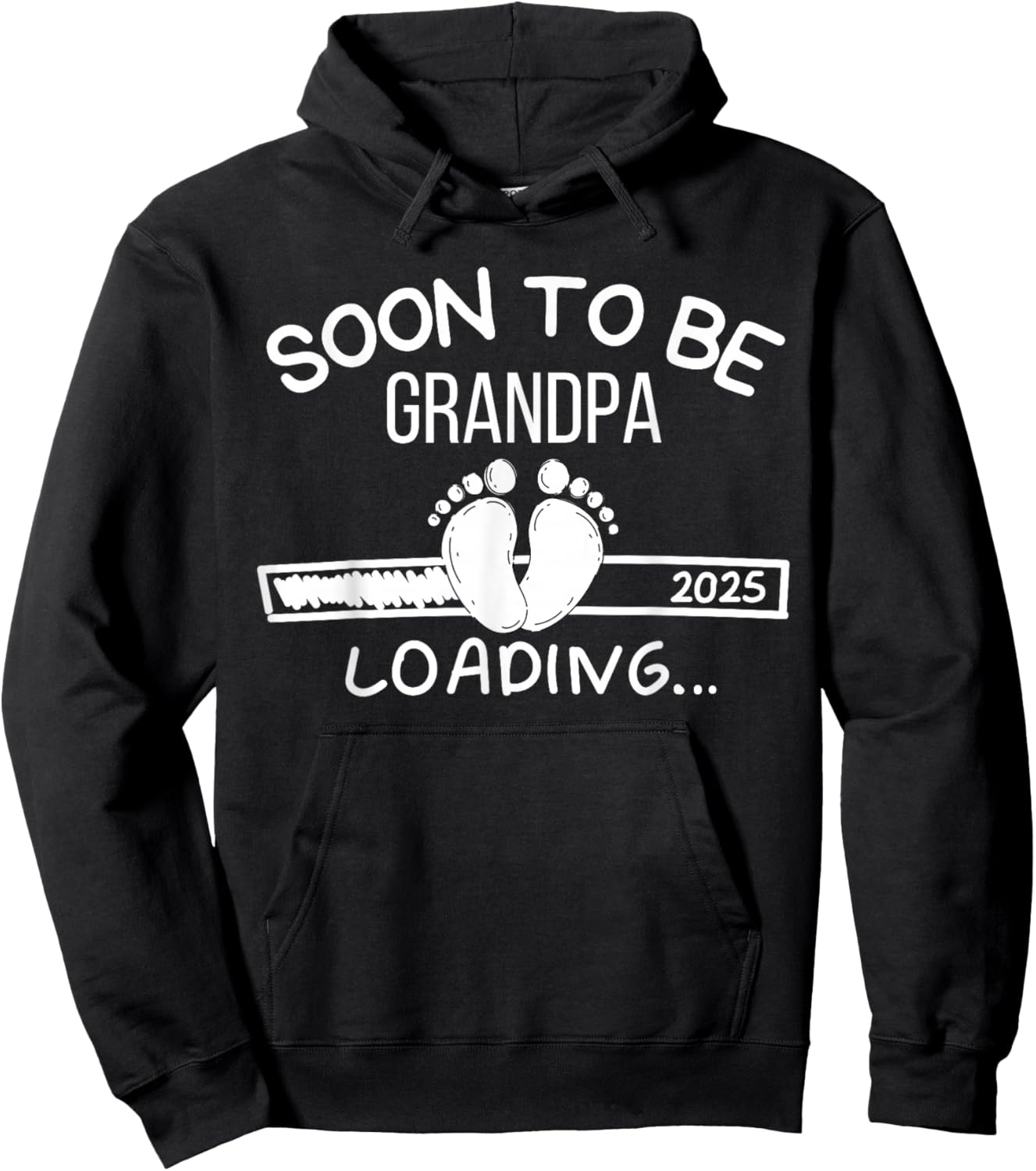 Soon to be Grandpa 2025 Loading Promoted to Grandpa Hoodie - Hoodie | Black