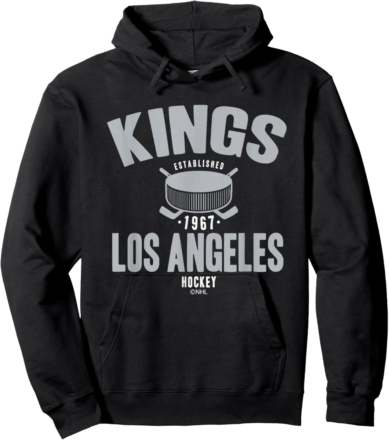 Los Angeles Kings Hockey Puck Black Officially Licensed Hoodie - Hoodie | Black