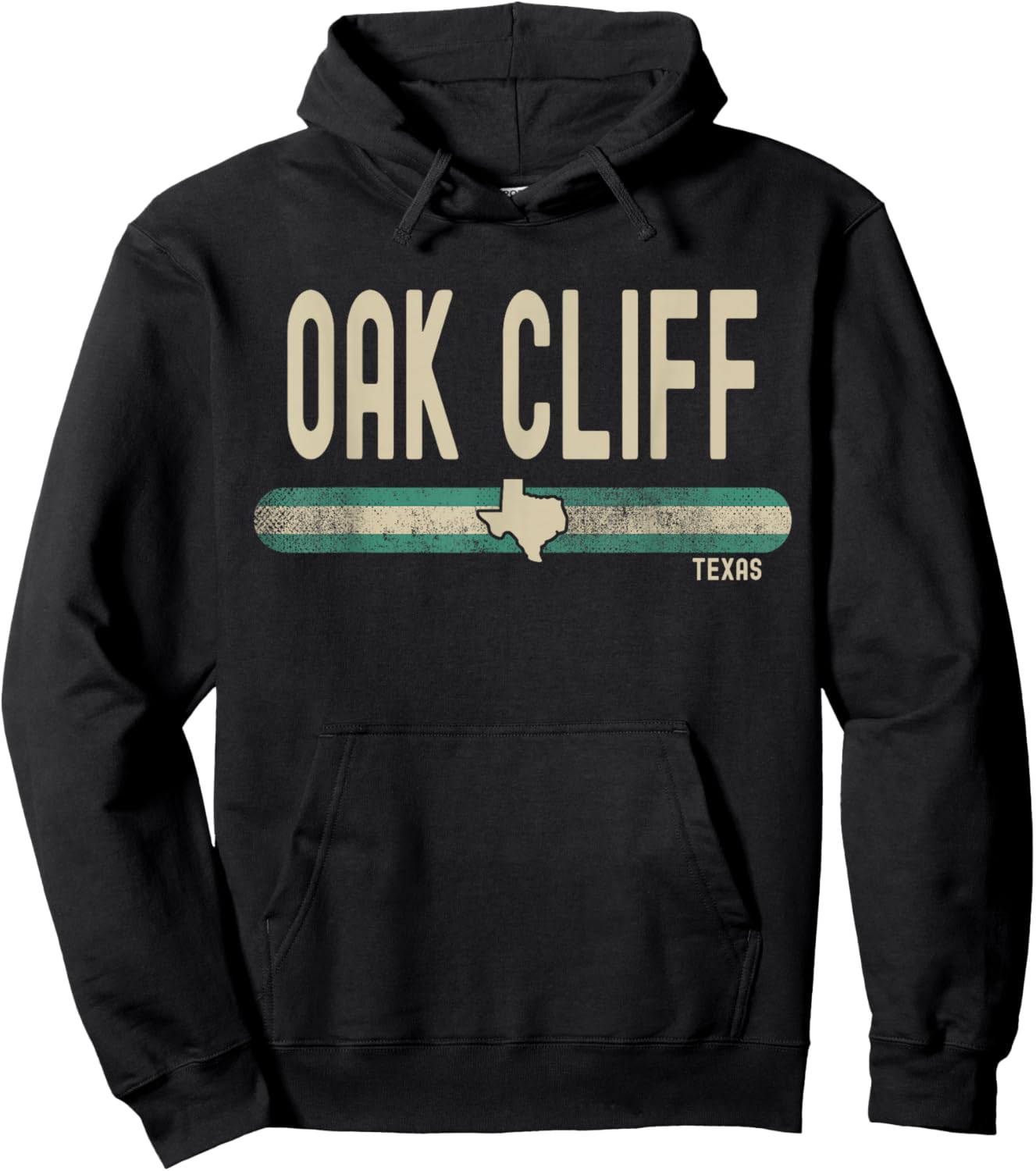 Oak Cliff TX | Texas | Travel & 80s Style Hoodie - Hoodie | Black