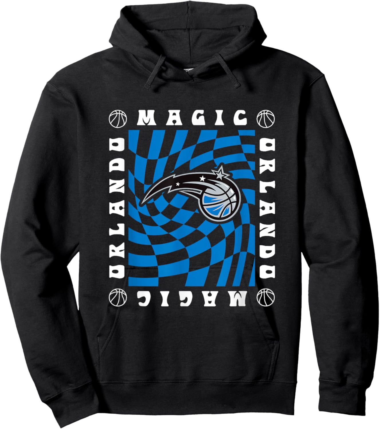 NBA Orlando Magic Retro Checkerboard Wave Hoodie - Hoodie | Black