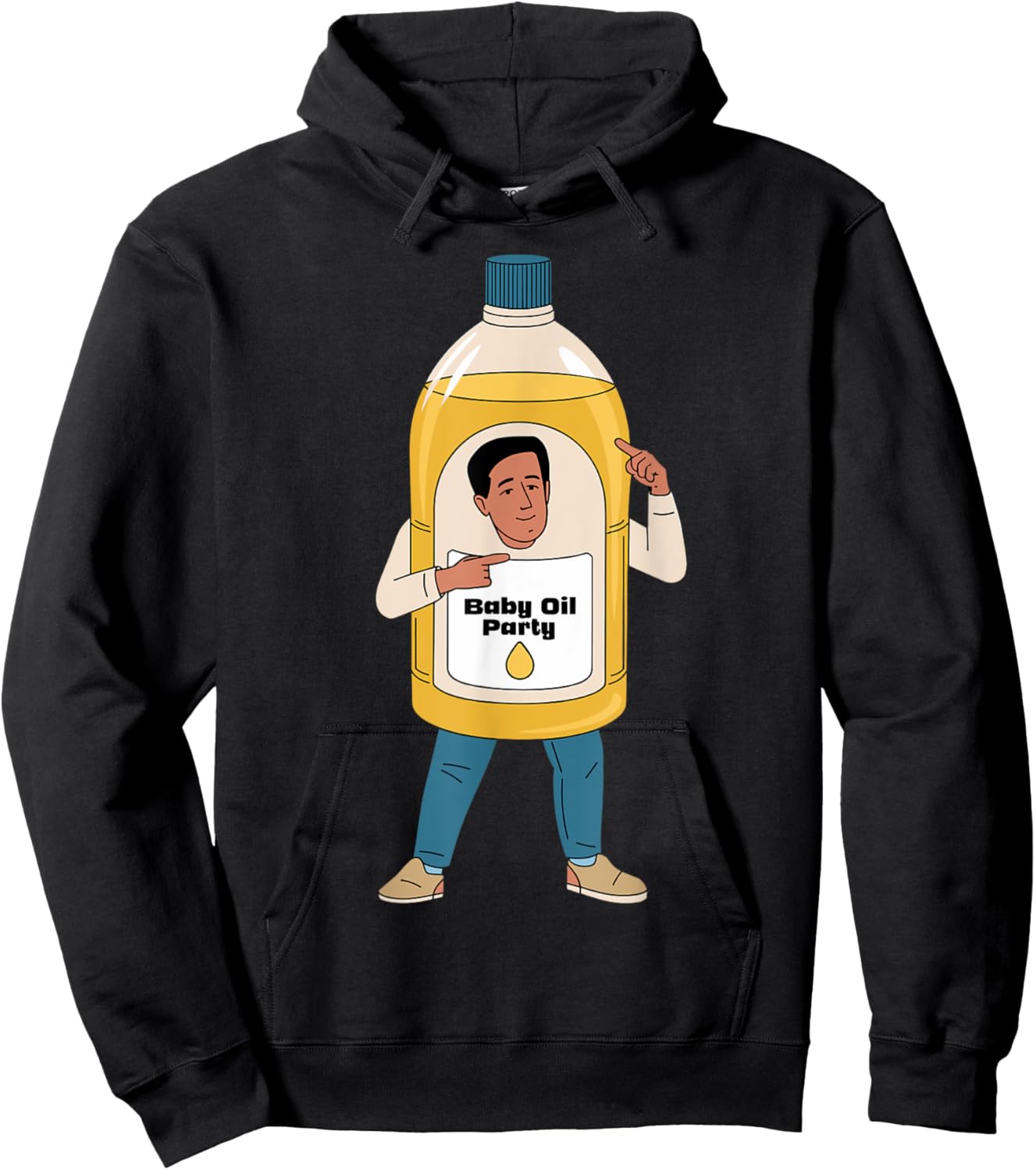 Organic Baby Oil Costume Adult Baby Powder Oil Perfume Hoodie - Hoodie | Black