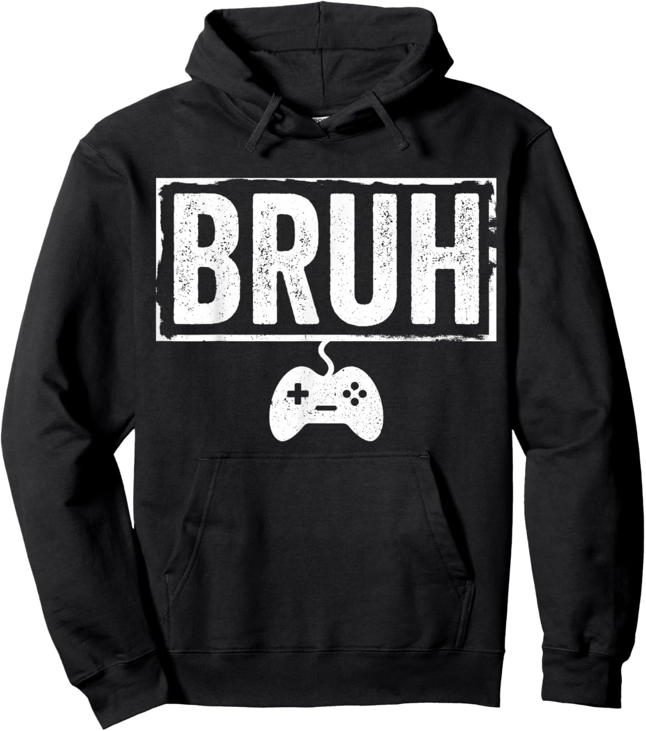 Bruh Funny Video Game Men Boy Gamer Funny Gaming Hoodie - Hoodie | Black