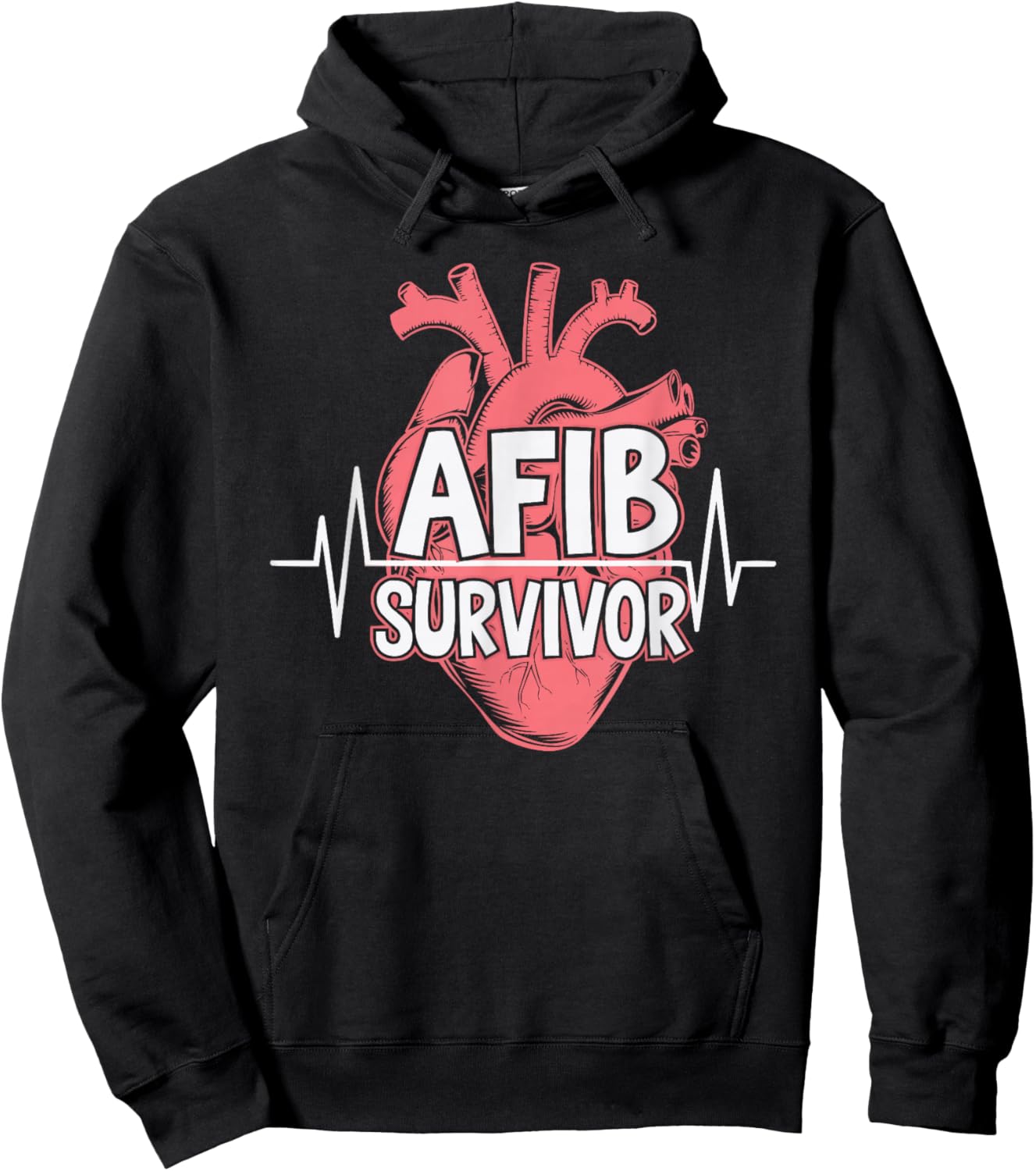 Atrial Fibrillation Medical Heart Disease Arrhythmia Hoodie - Hoodie | Black