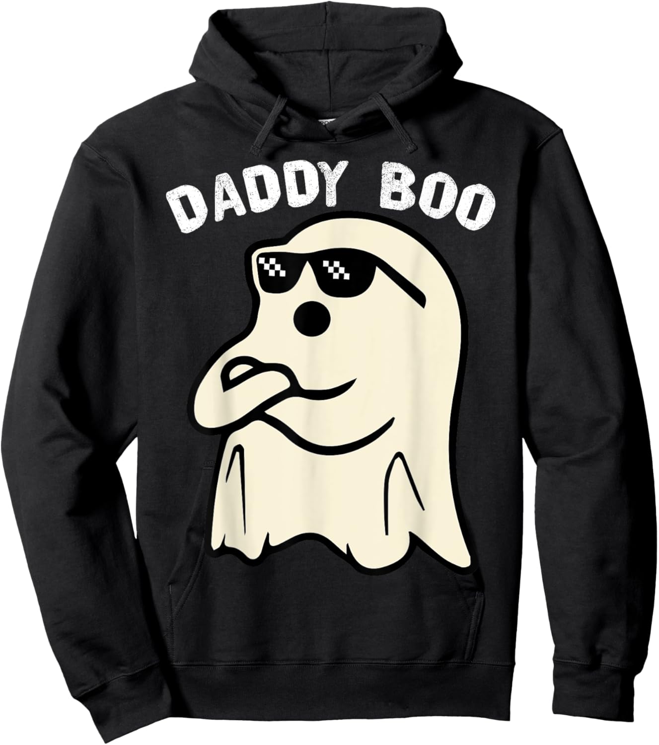 Daddy Boo Halloween Family Matching Costume Ghost Dad 2024 Hoodie - Hoodie | Black
