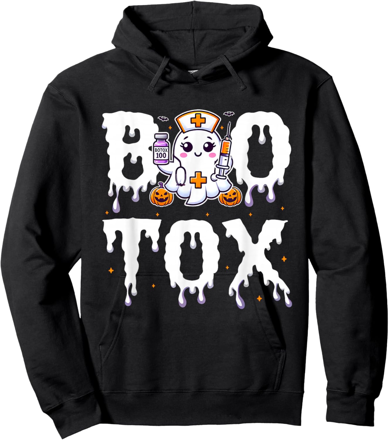 BOO-Tox Nurse Injector Halloween Filler Botox Dysport Hoodie - Hoodie | Black