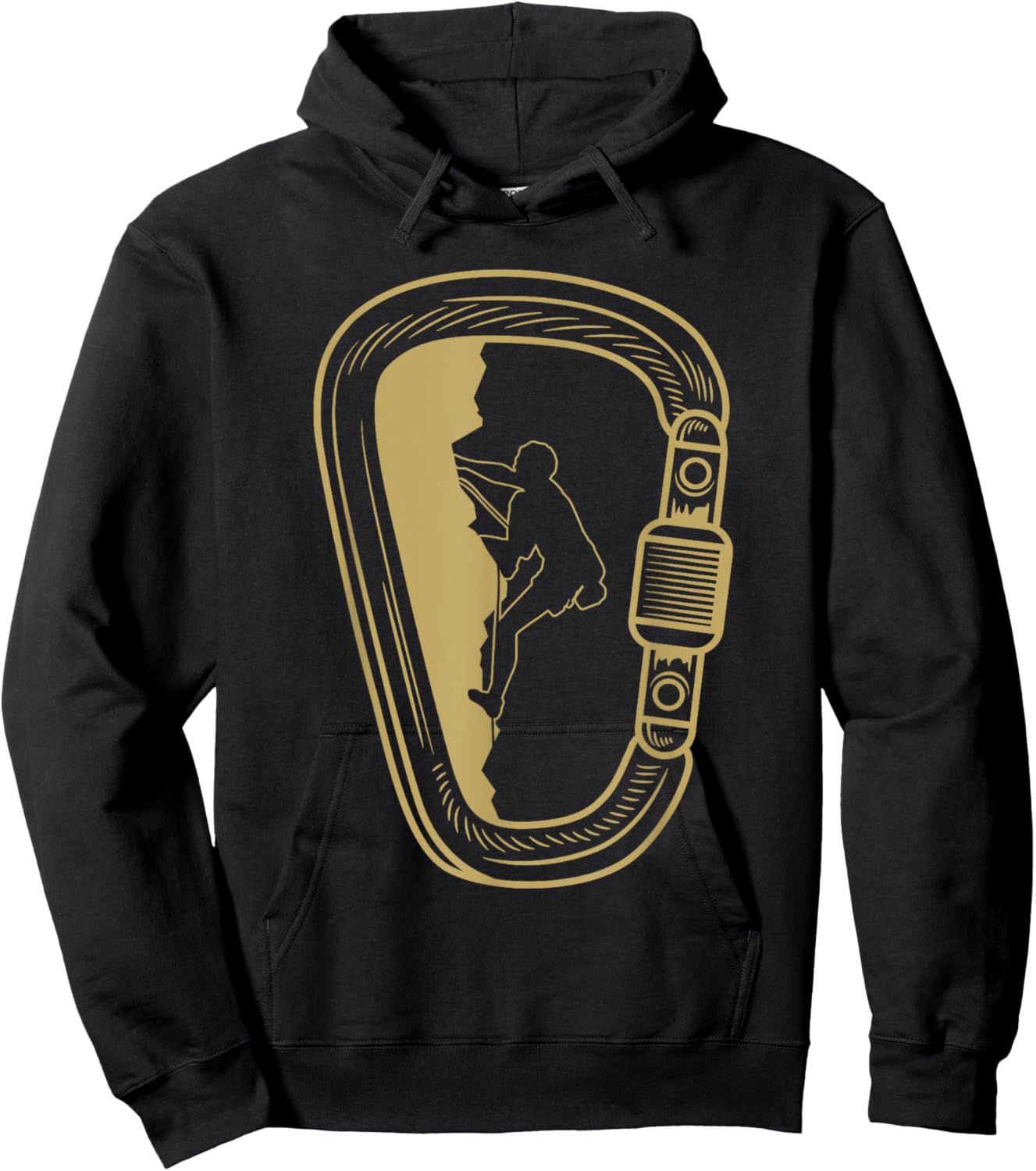 Funny Rock Climbing Carabiner Lovers Outfit Men Women Kids Hoodie - Hoodie | Black