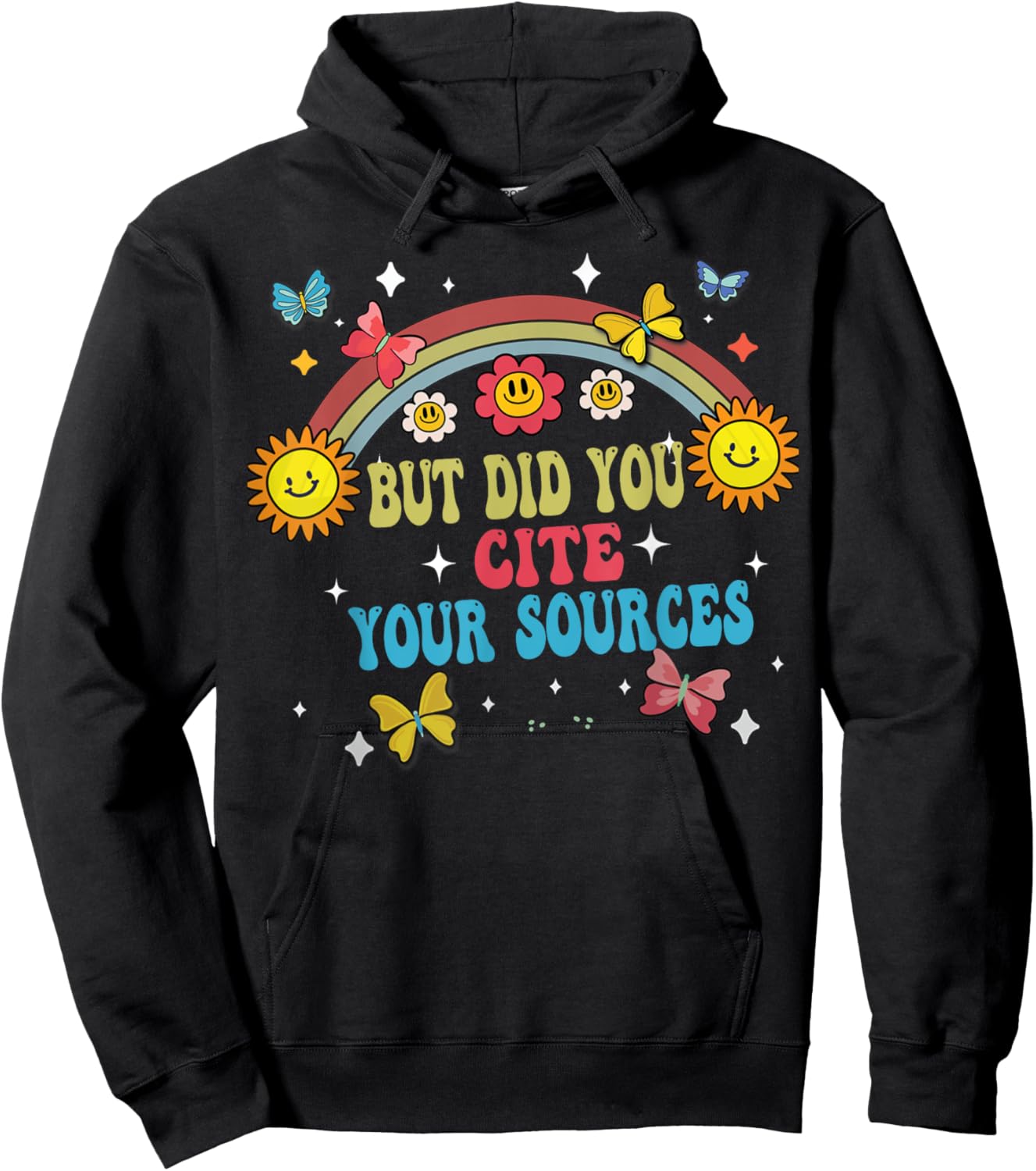 Funny Joke But Did You Cite Your Sources Funny quotes Humor Hoodie - Hoodie | Black