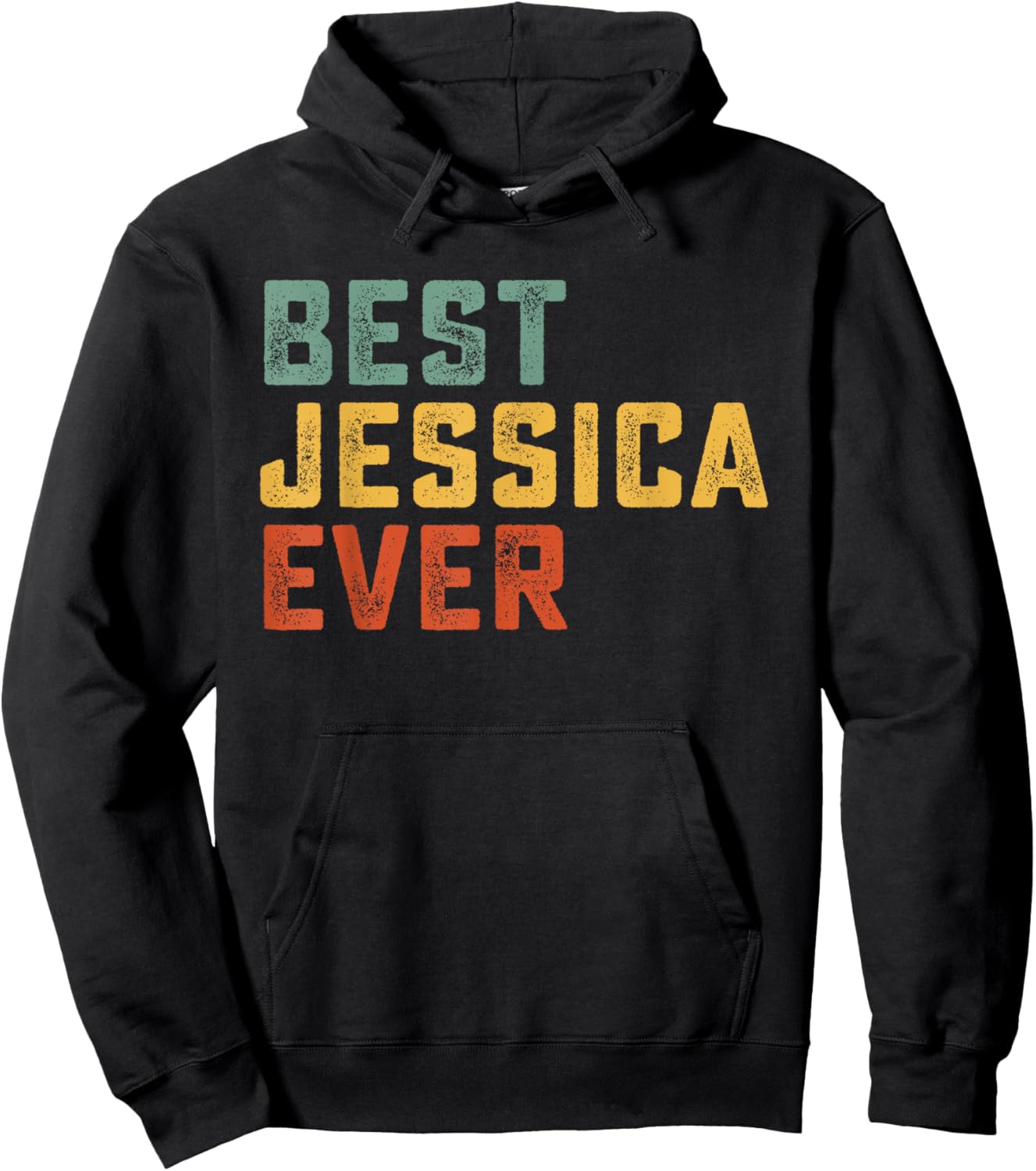 Best Jessica Ever Retro Personalized First Name Jessica Hoodie - Hoodie | Black