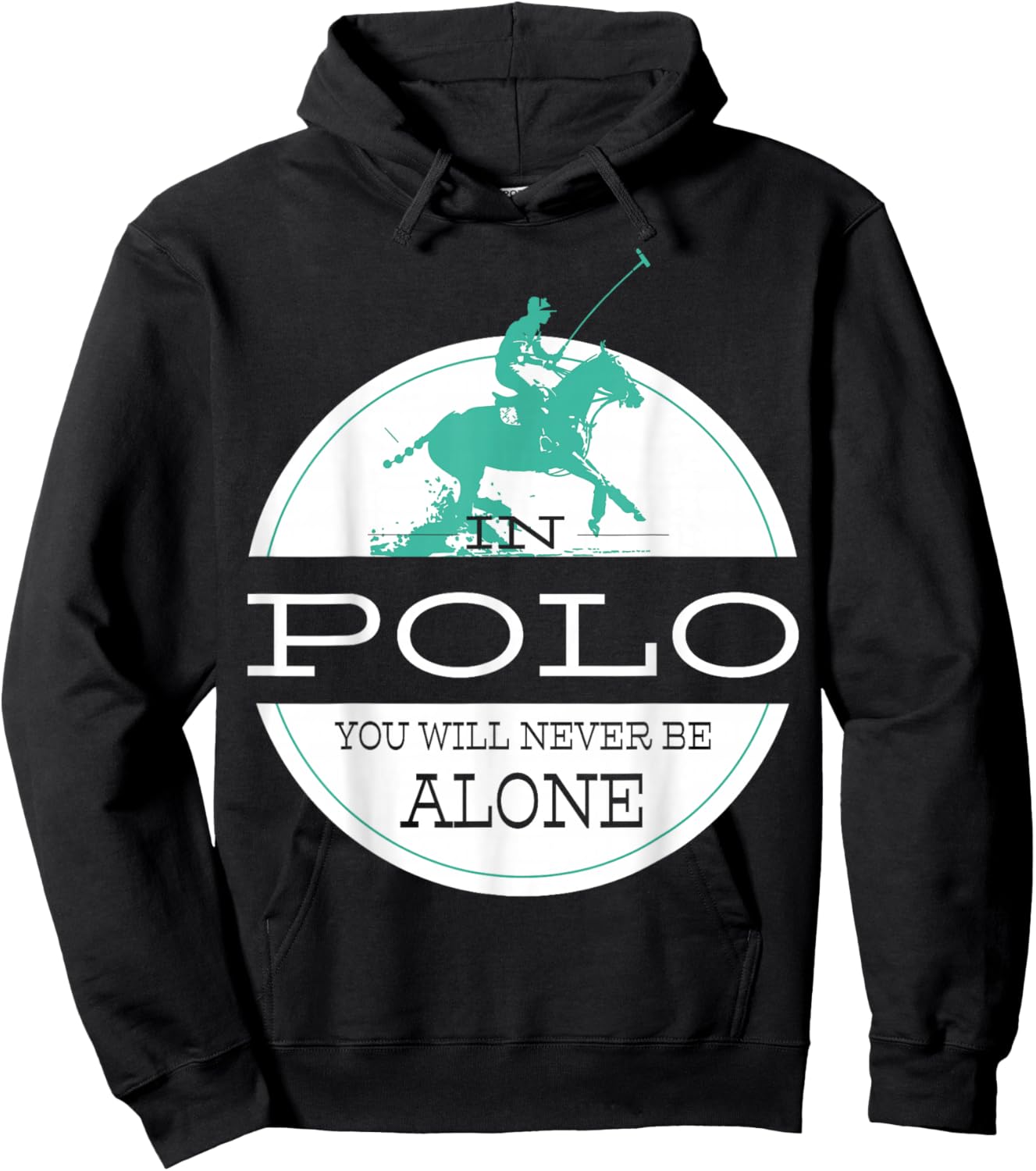 Sports Polo Hoodie - Hoodie | Black
