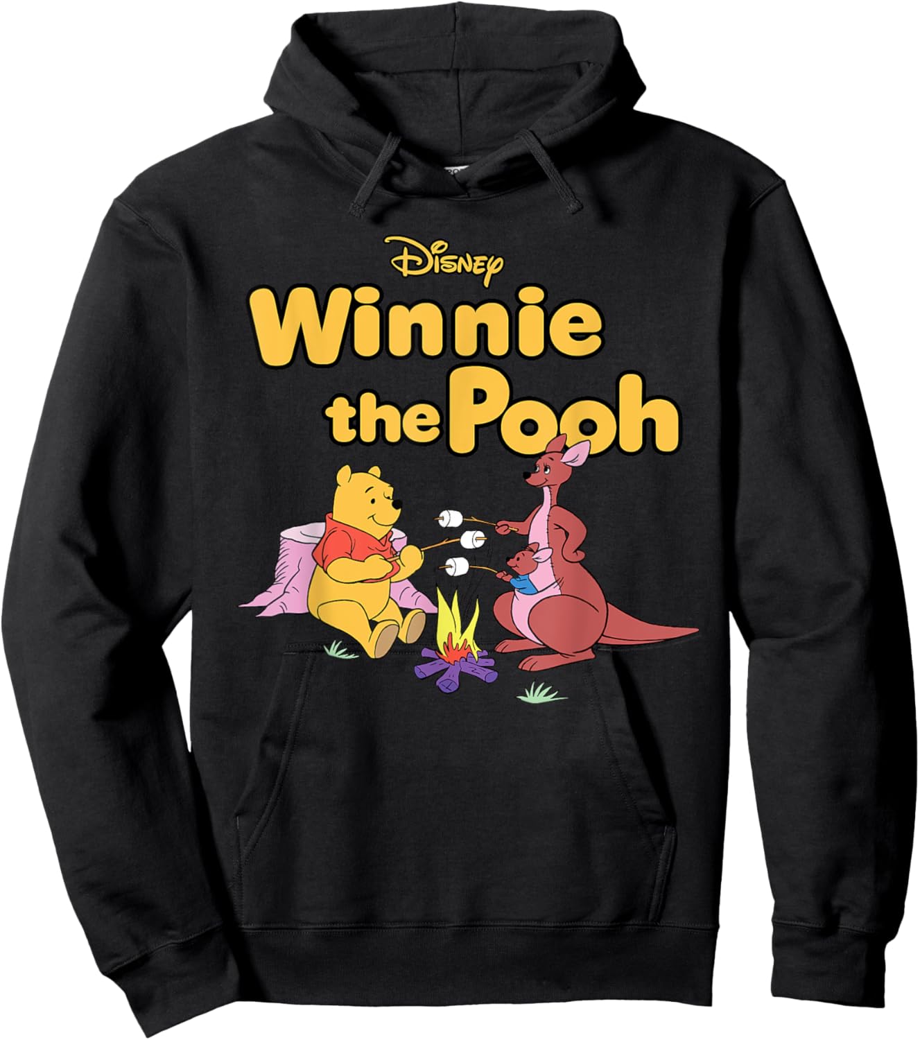 Disney Winnie the Pooh Kanga and Roo Camping Marshmallows Hoodie - Hoodie | Black