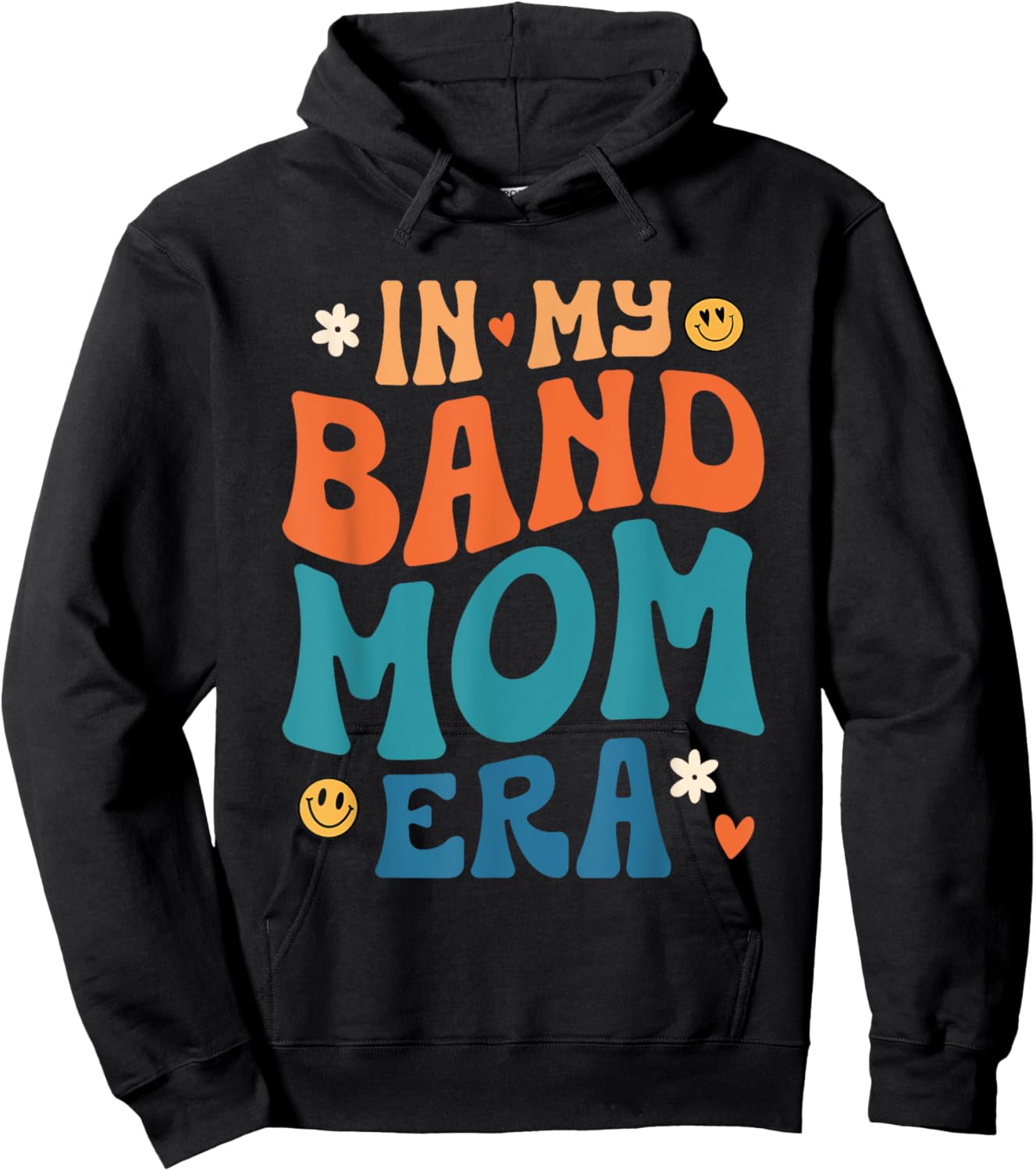 in My Band Mom Era Marching Band Mom Mother Women Hoodie - Hoodie | Black