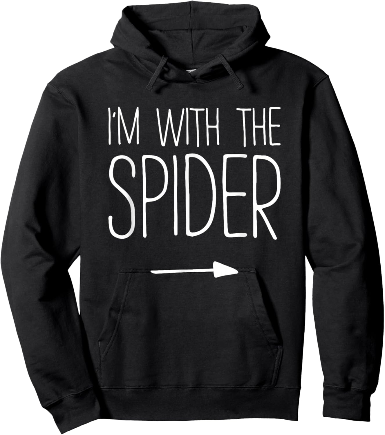 I'm With The Spider Shirt Adult Kids Men Women Costume Hoodie - Hoodie | Black
