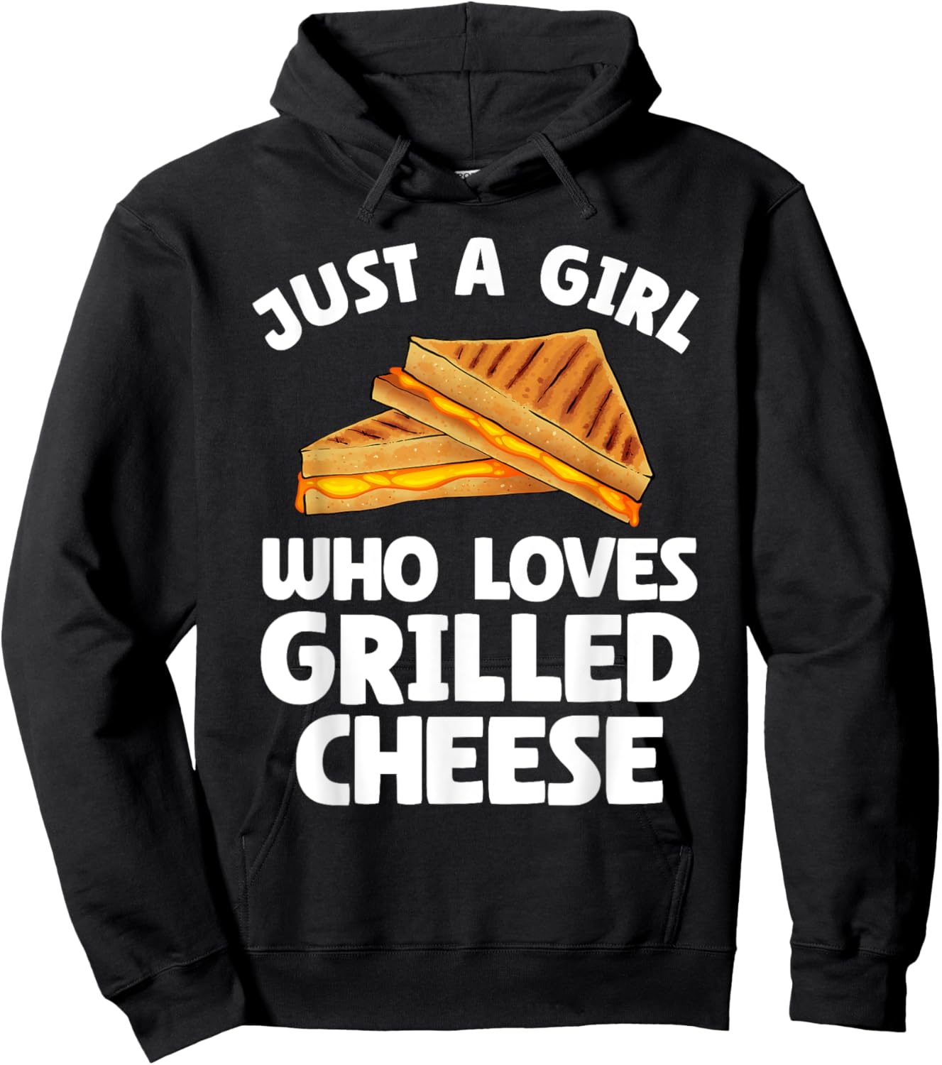 Grilled Cheese Art For Girls Women Grilled Cheese Sandwich Hoodie - Hoodie | Black