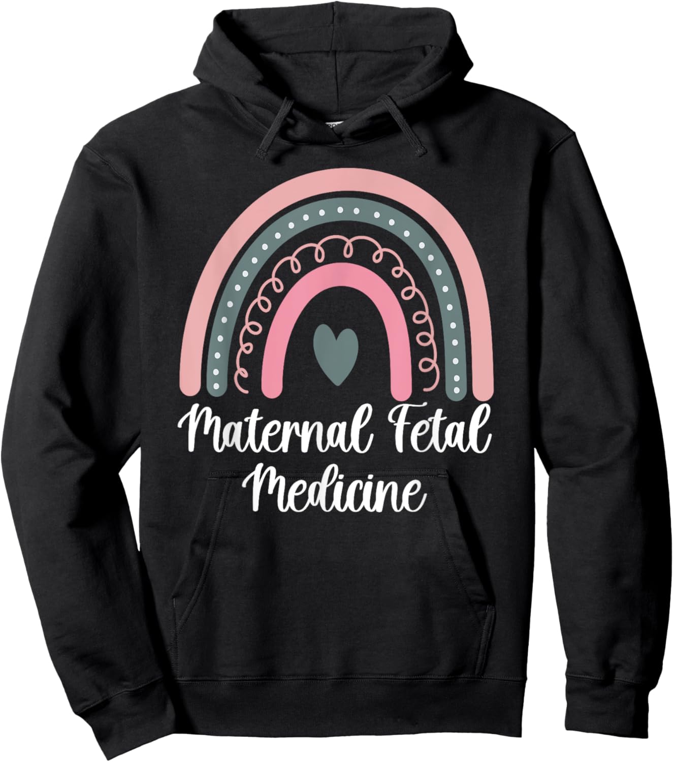 Maternal Fetal Medicine Rainbow MFM Nurse MFM Sonographer Hoodie - Hoodie | Black