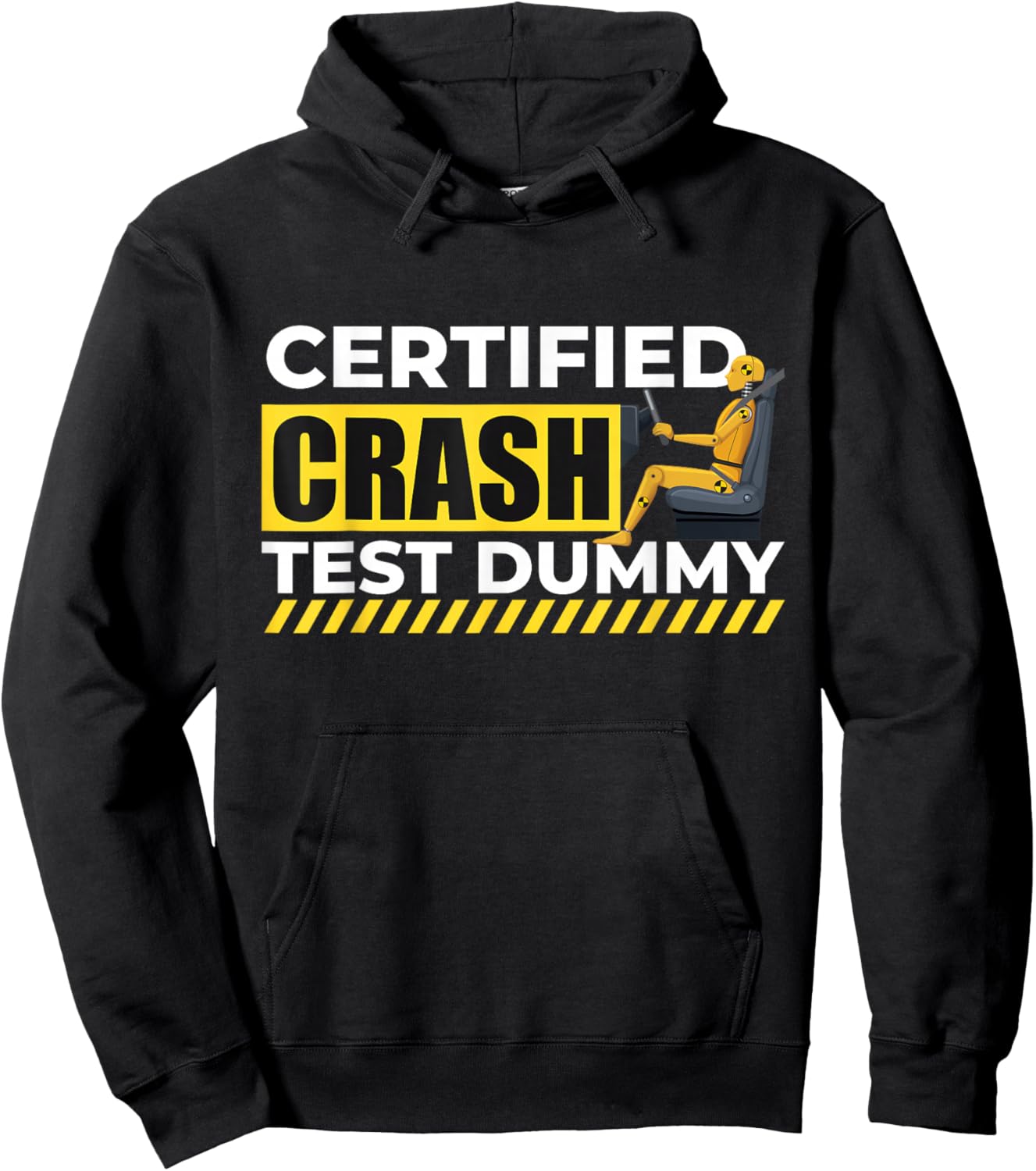 Certified Crash Test Dummy - Car Guy Auto Mechanic Hoodie - Hoodie | Black
