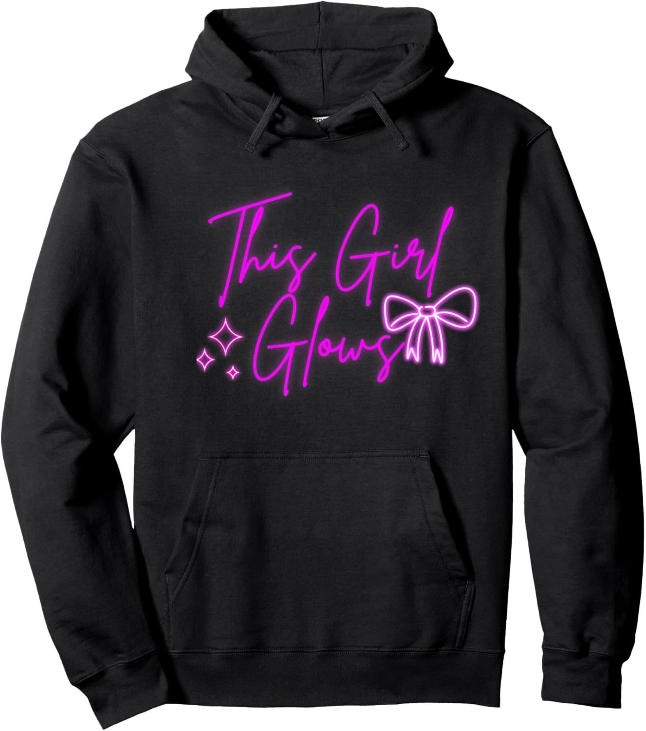 This Girl Glows For Kids Tie Dye Bright Colors 80's and 90's Hoodie - Hoodie | Black