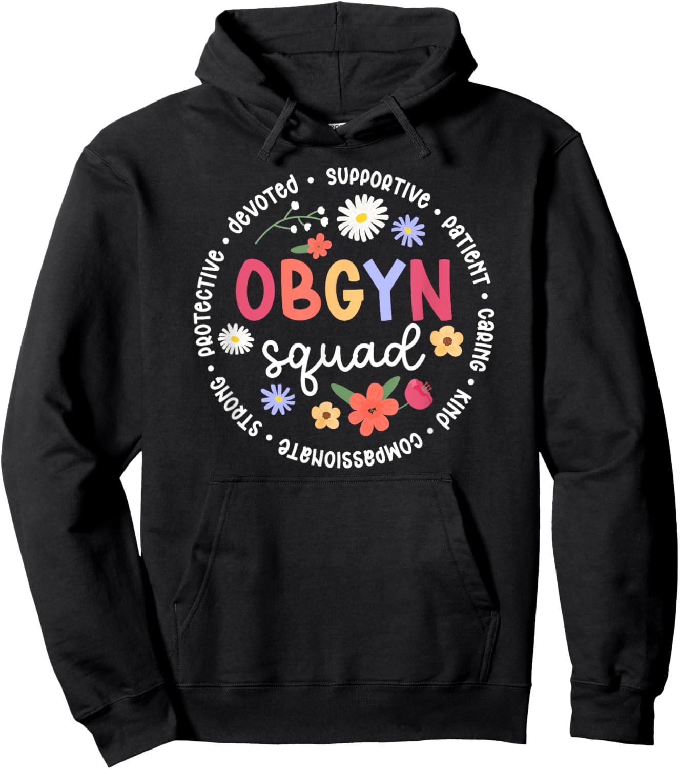 OBGYN Squad Appreciation Circle OB/GYN Team Best OBGYN Hoodie - Hoodie | Black