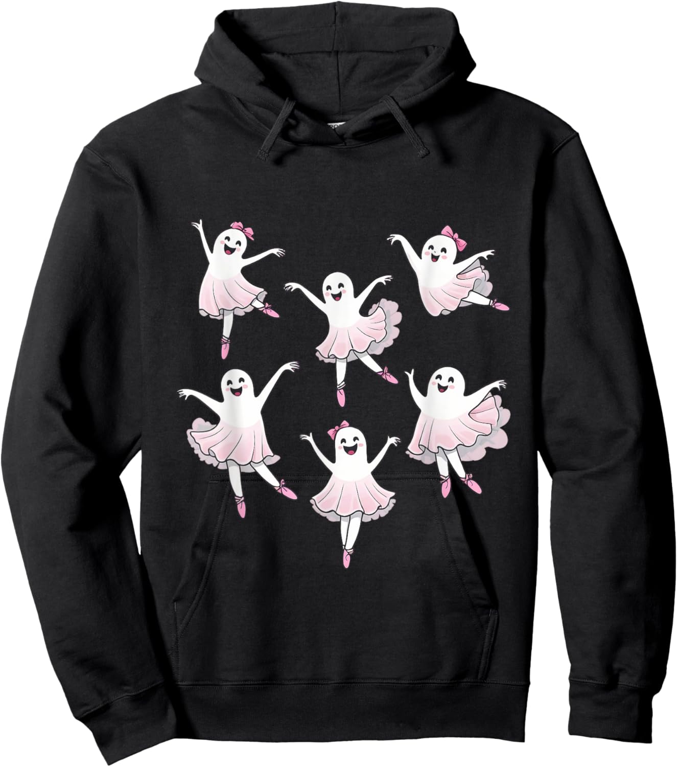Ballerina Ghosts Ballet Ghost Dancer Spooky Dance Halloween Hoodie - Hoodie | Black