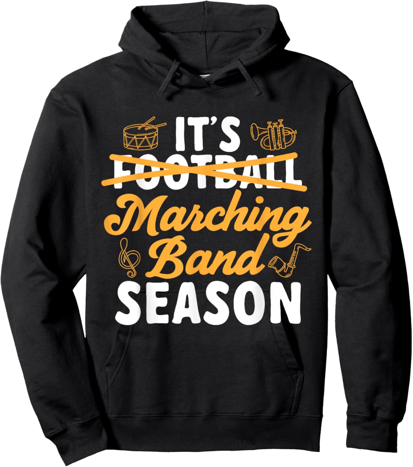 It's Marching Band Season Band Mom Hoodie - Hoodie | Black