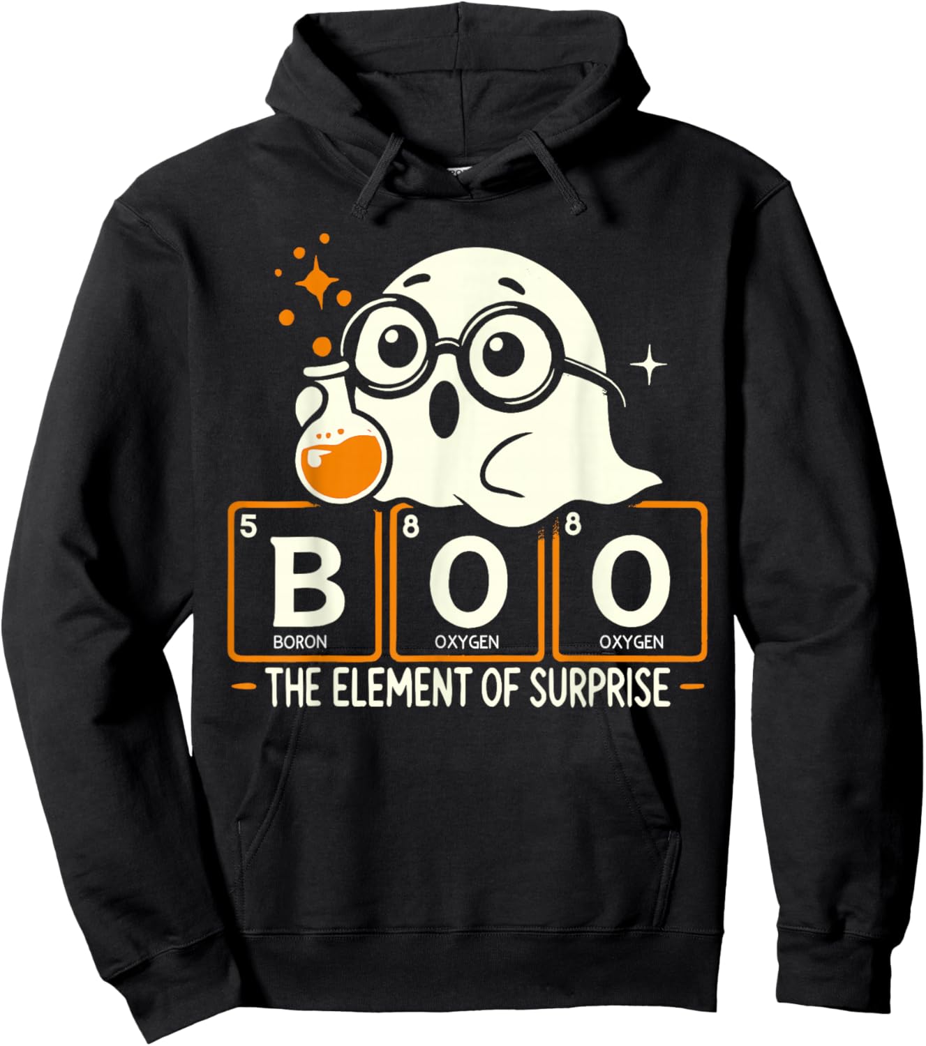 Boo The Element Of Surprise Shirt Cute Ghost Science Vintage Hoodie - Hoodie | Black