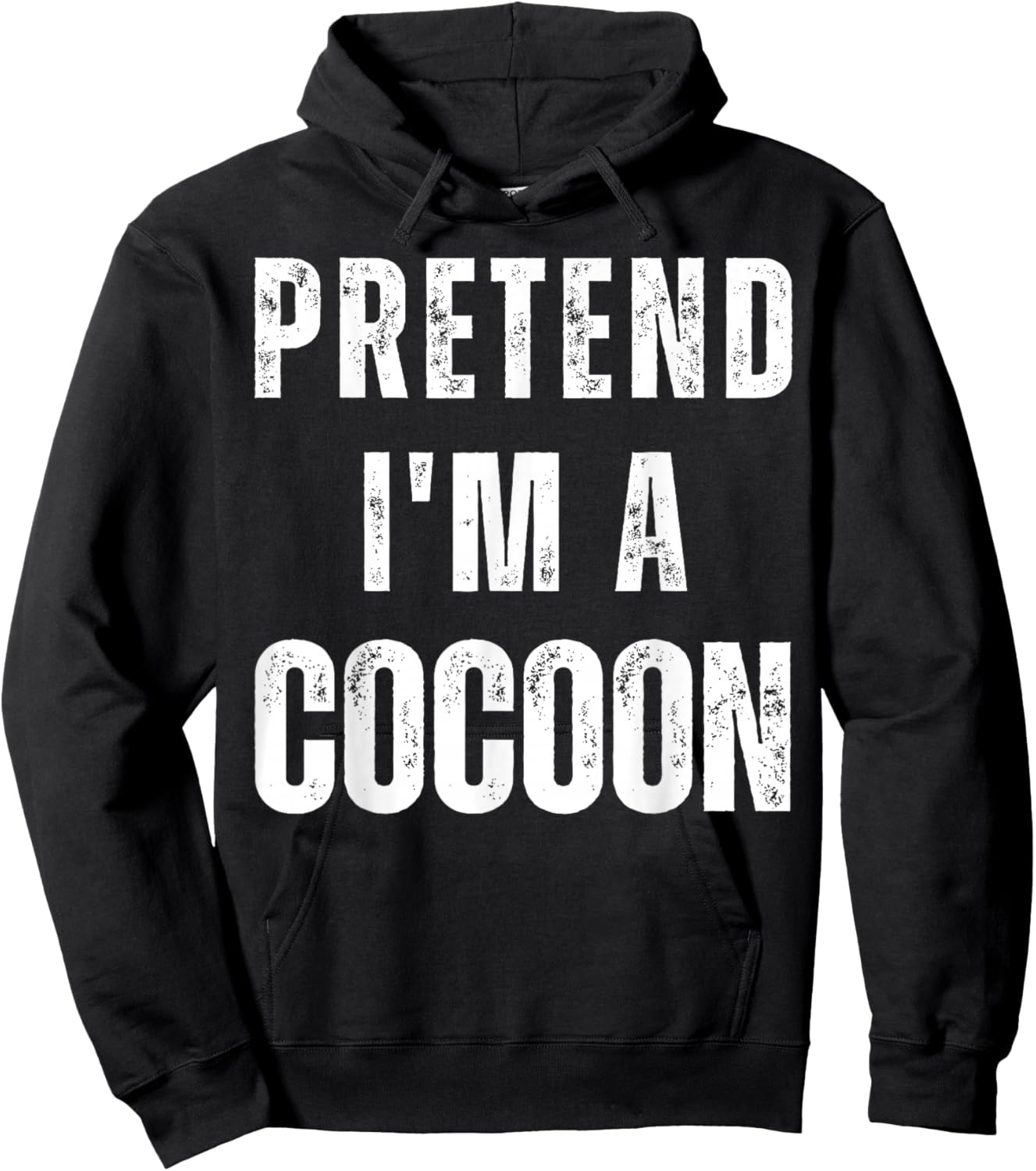 Pretend I am a Cocoon Matching Last Minute -Adults & Kids Halloween Shirt Grey Small Medium Large Extra Large Short Sleeve Casual Humorous Design Halloween-themed Hoodie - Hoodie | Black
