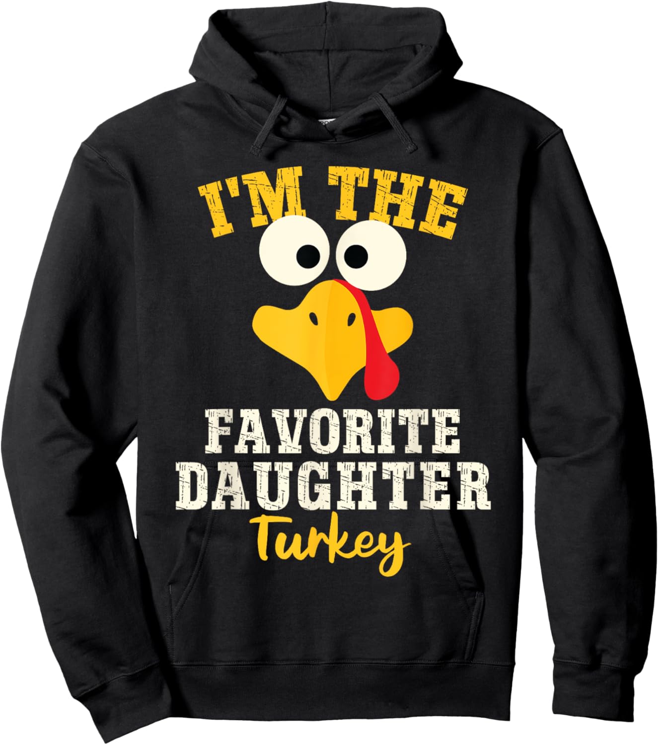 Favorite Daughter Turkey Family Matching Thanksgiving Group Hoodie - Hoodie | Black