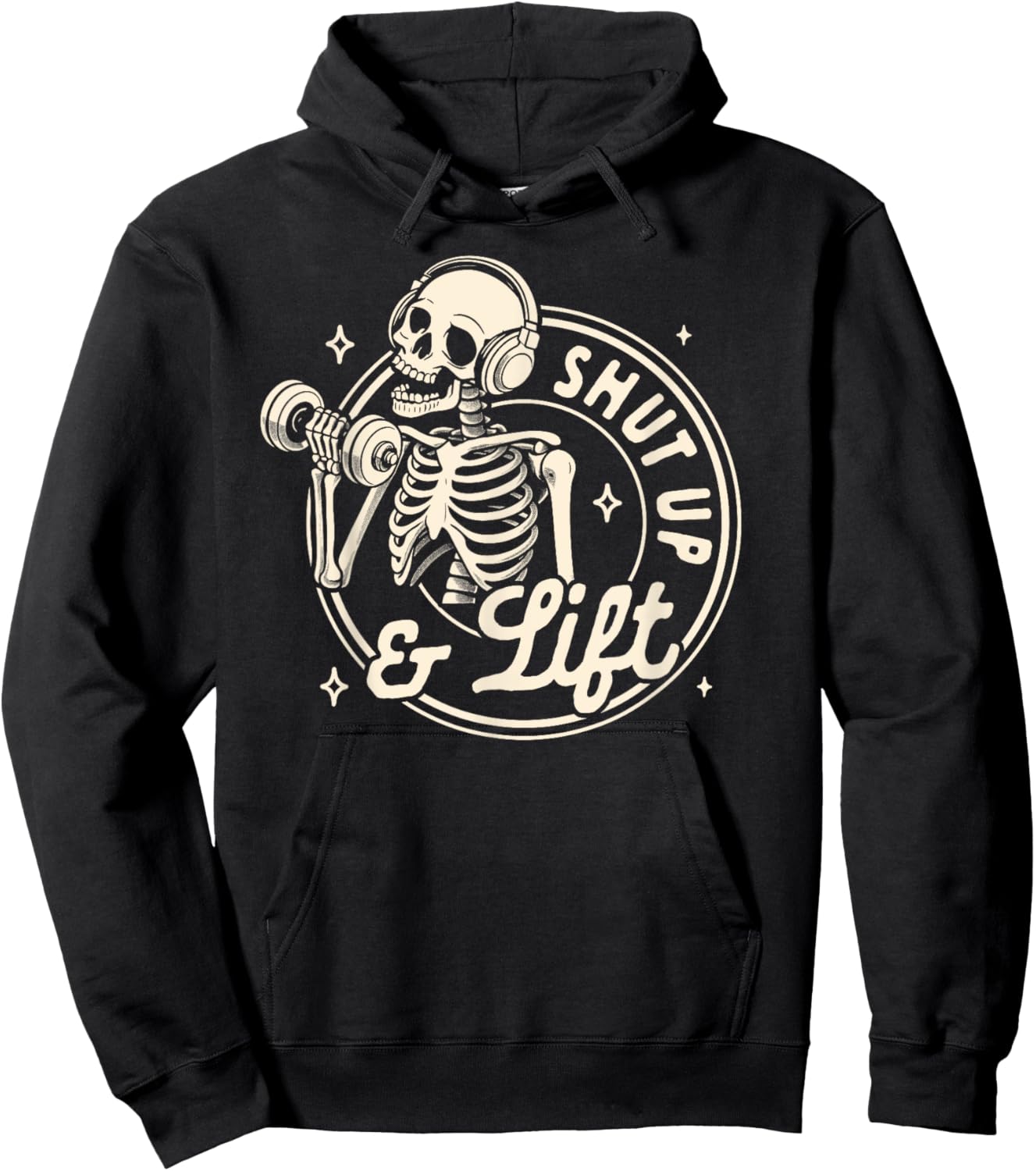 Gym Fitness Workout Weightlifting Pump Cover Shut Up & Lift Hoodie - Hoodie | Black