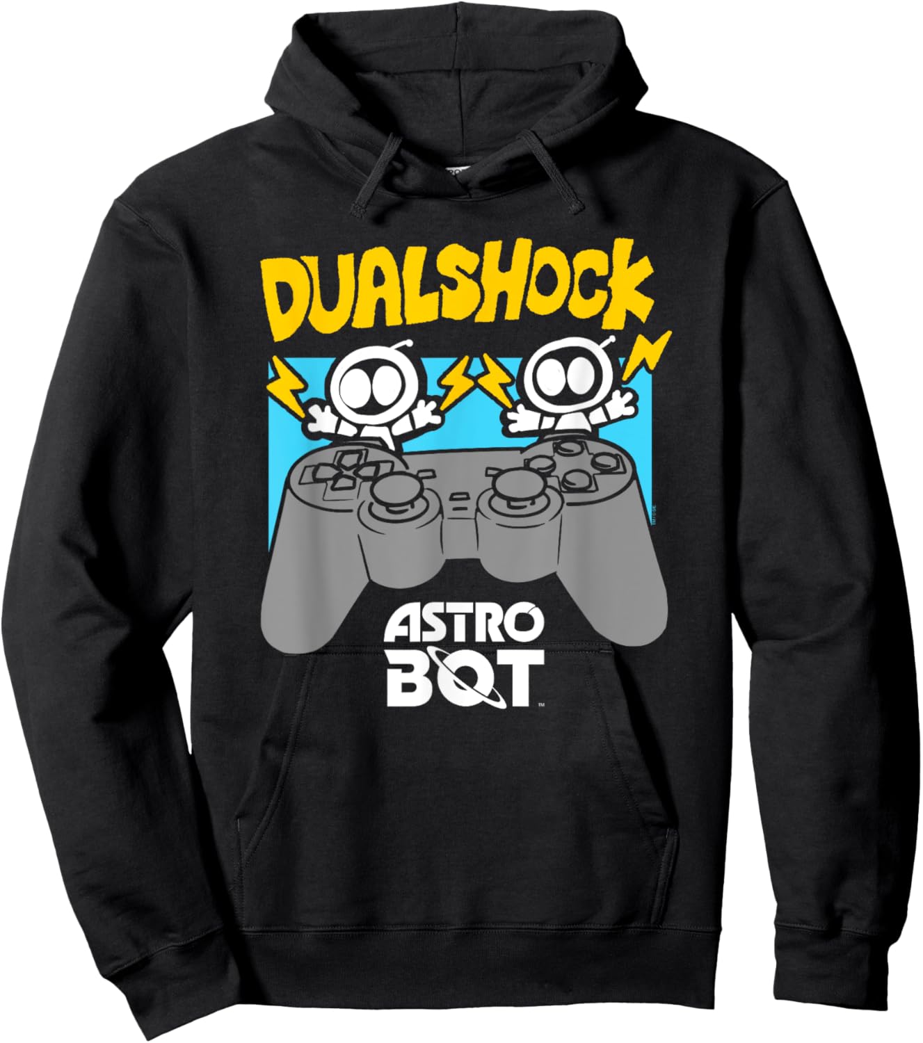 Astro Bot Rescue Mission Game Console Dual Video Game Hoodie - Hoodie | Black