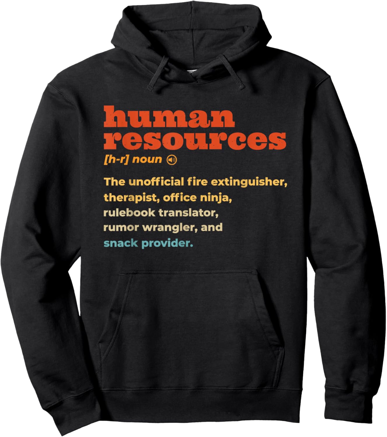 HR Human Resources Hoodie - Hoodie | Black