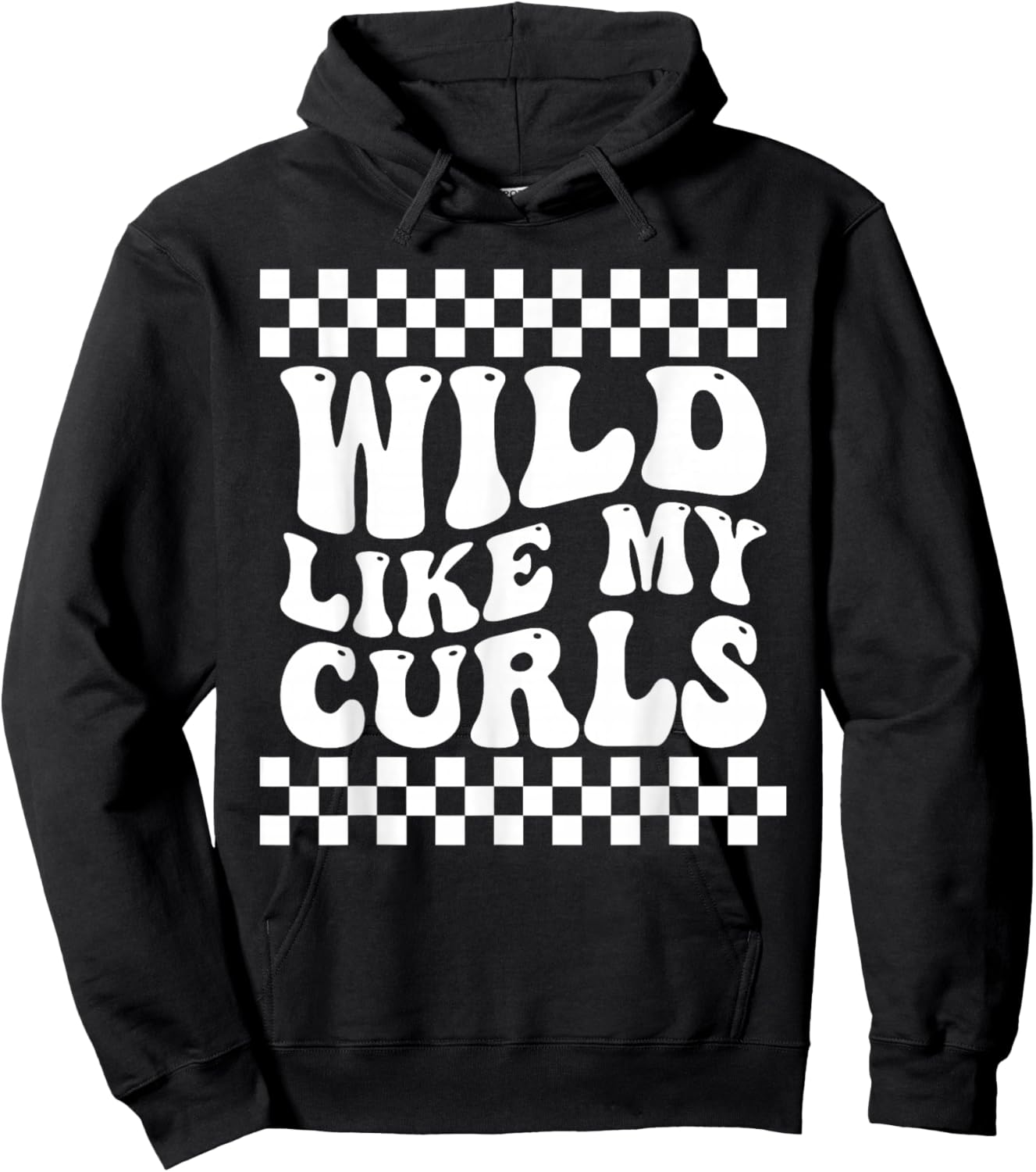 Wild Like My Curls Cute Curly Hair Funny Hoodie - Hoodie | Black