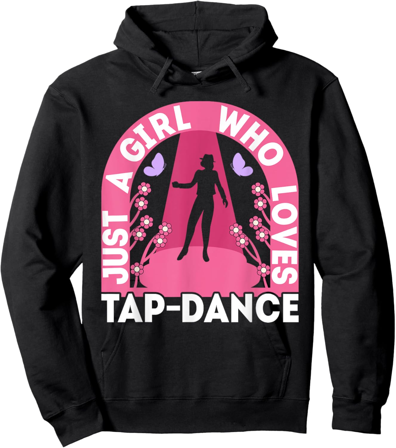 Just A Girl Who Loves Tap Dance Outfit Dancing Tap Dancer Hoodie - Hoodie | Black