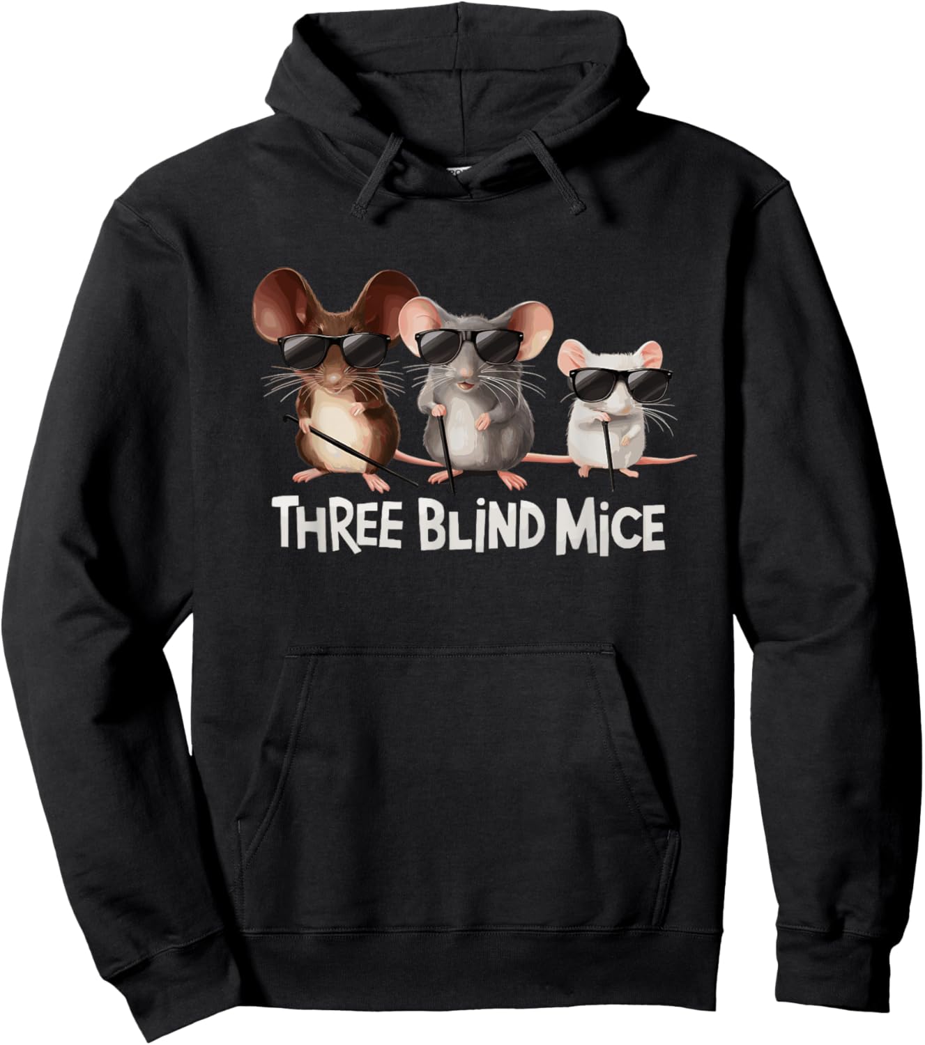 Three Blind Mice Nursery Rhyme Halloween Costume Hoodie - Hoodie | Black