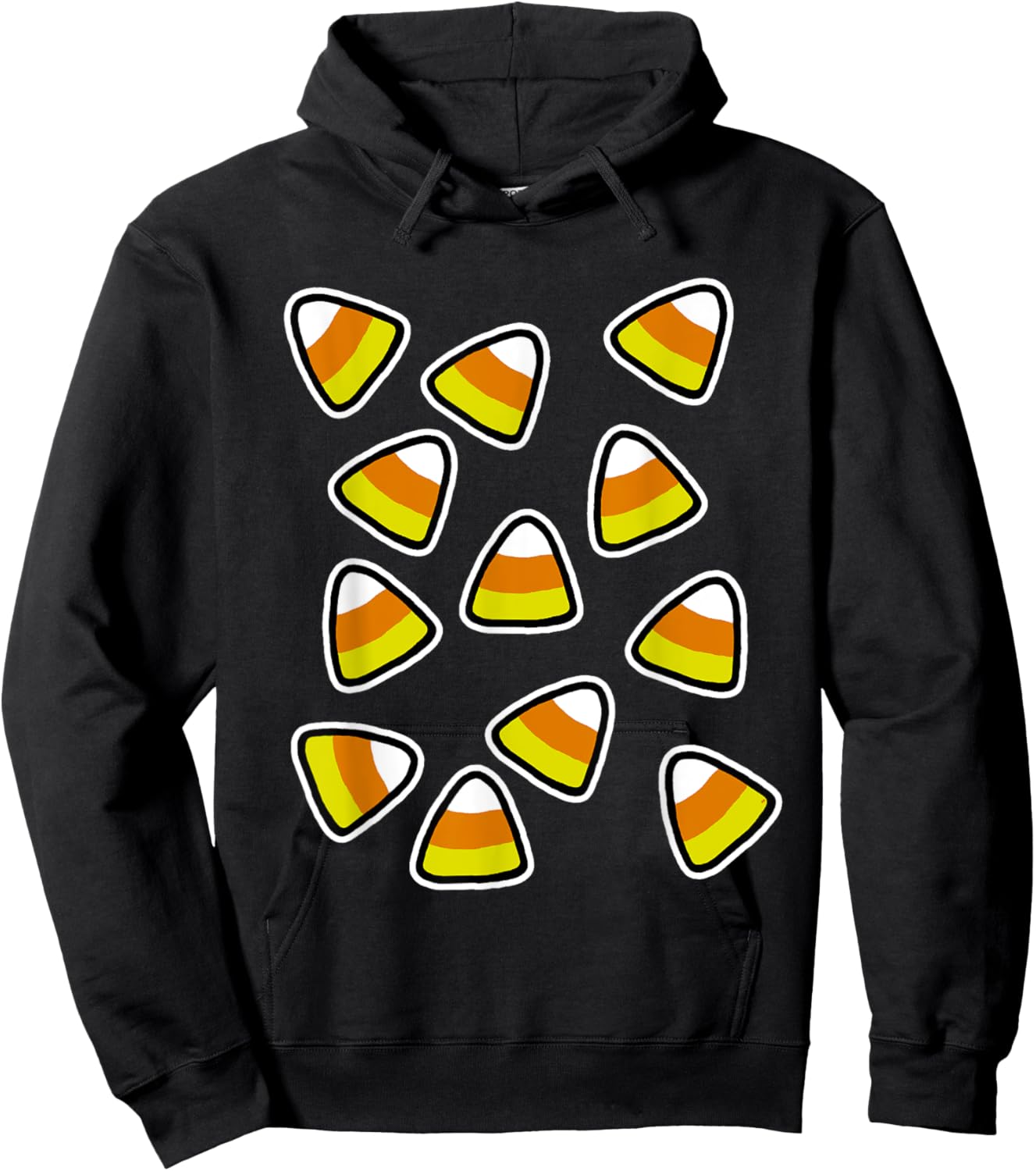 Candy Corn Costume Trick Or Treating Halloween Party Funny Hoodie - Hoodie | Black